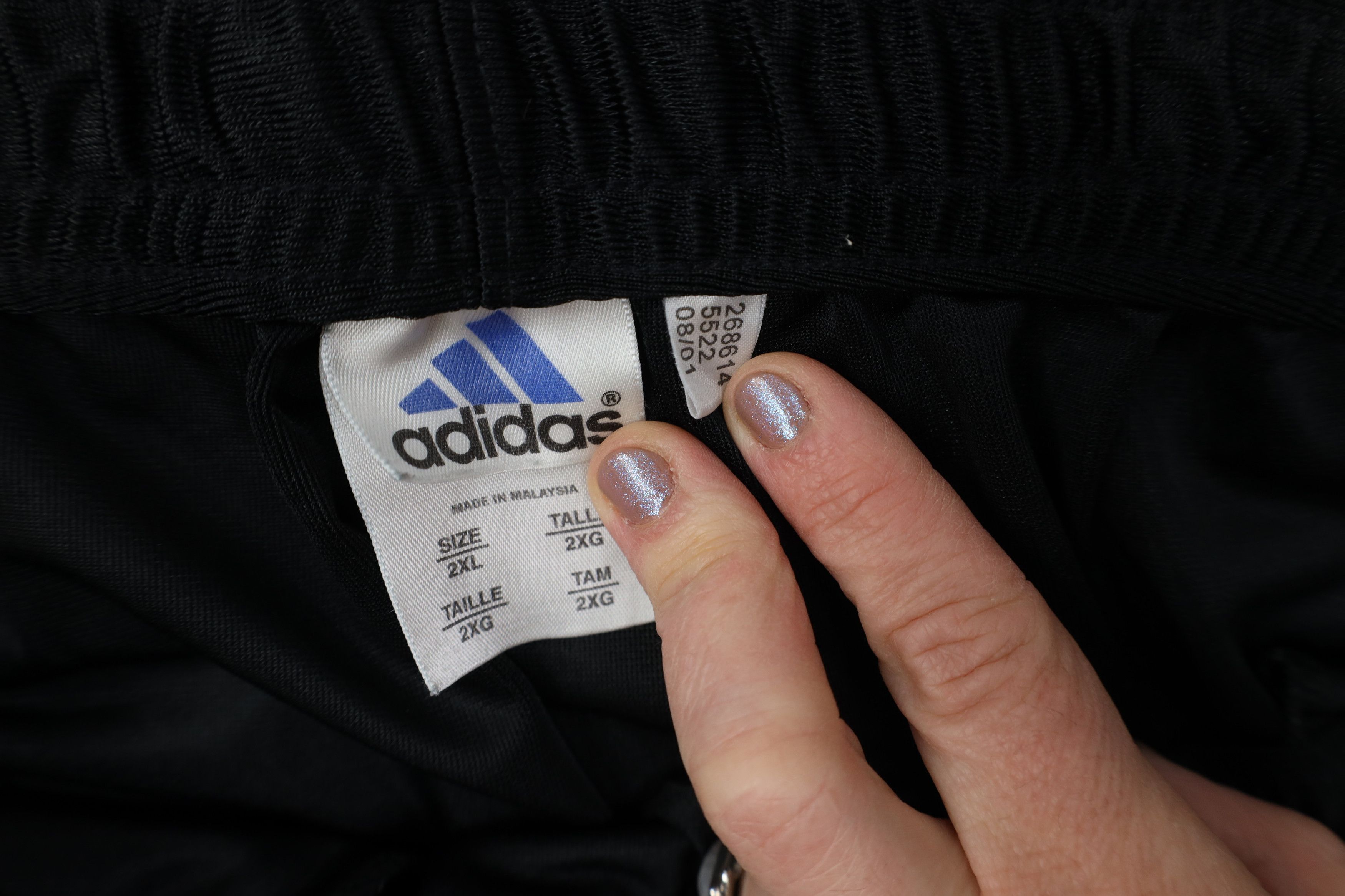 Adidas Vintage Y2K Adidas Striped Wide Leg Tearaway Pants Black Size US 40 / EU 56 - 9 Thumbnail