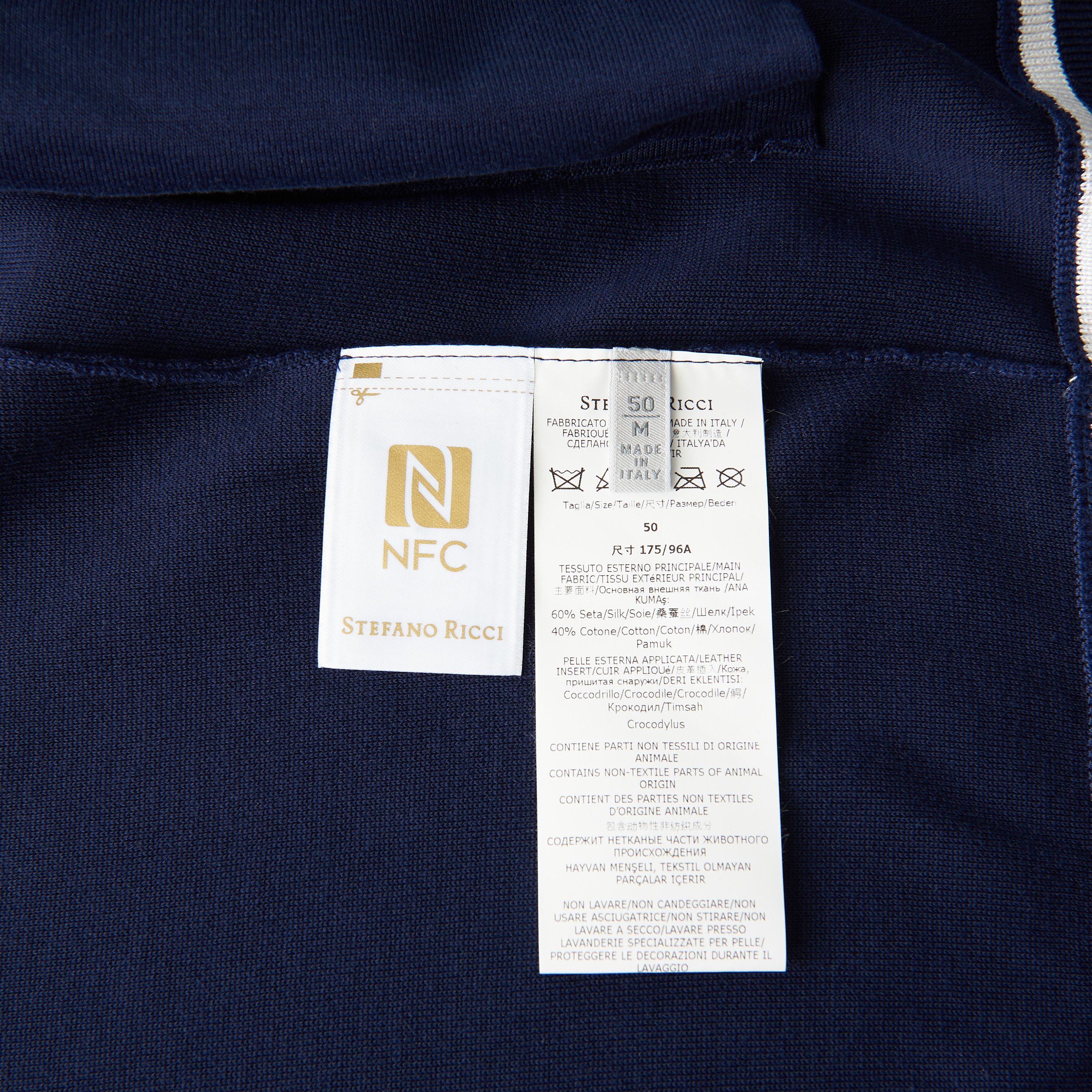 Stefano Ricci Knit Jogging Blouson - Full Zip, Matte Crocodile Insert Size US XL / EU 56 / 4 - 12 Thumbnail