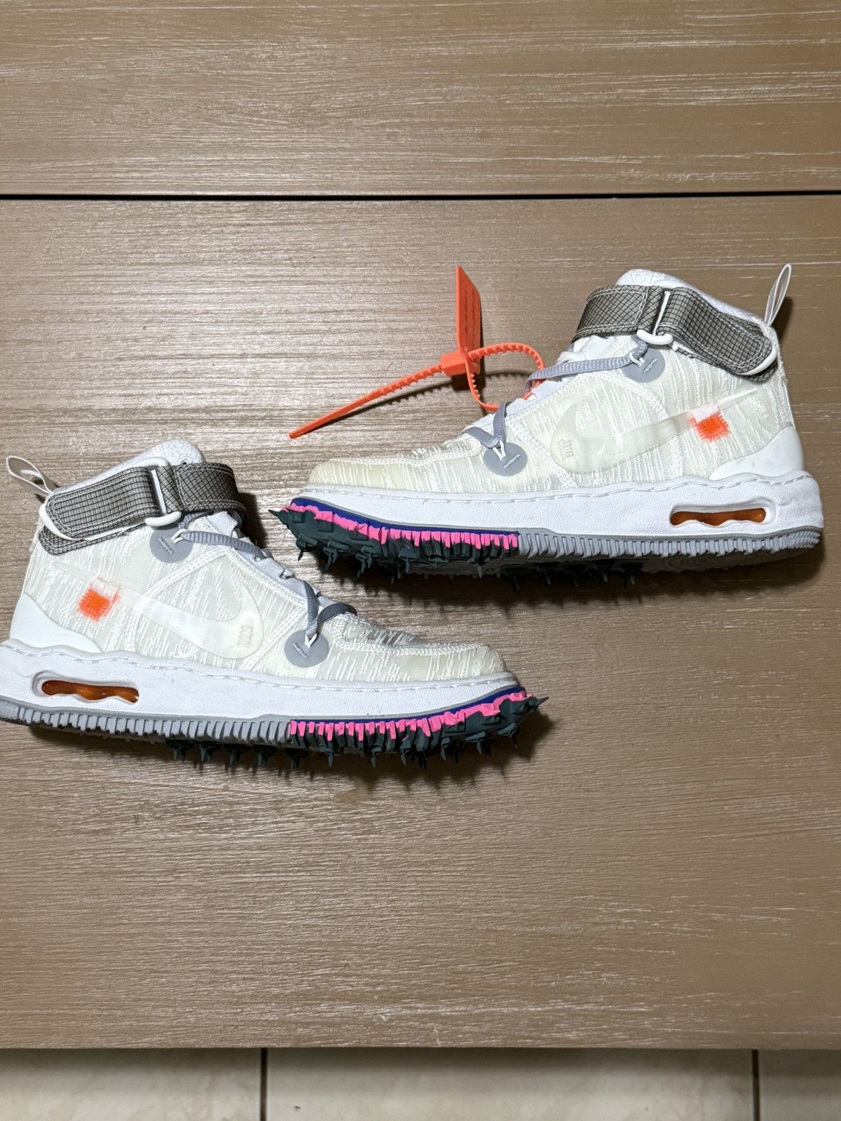 Nike × Off-White Off-White x Air Force 1 Mid ‘White’ Size US 6 / EU 39 - 2 Thumbnail
