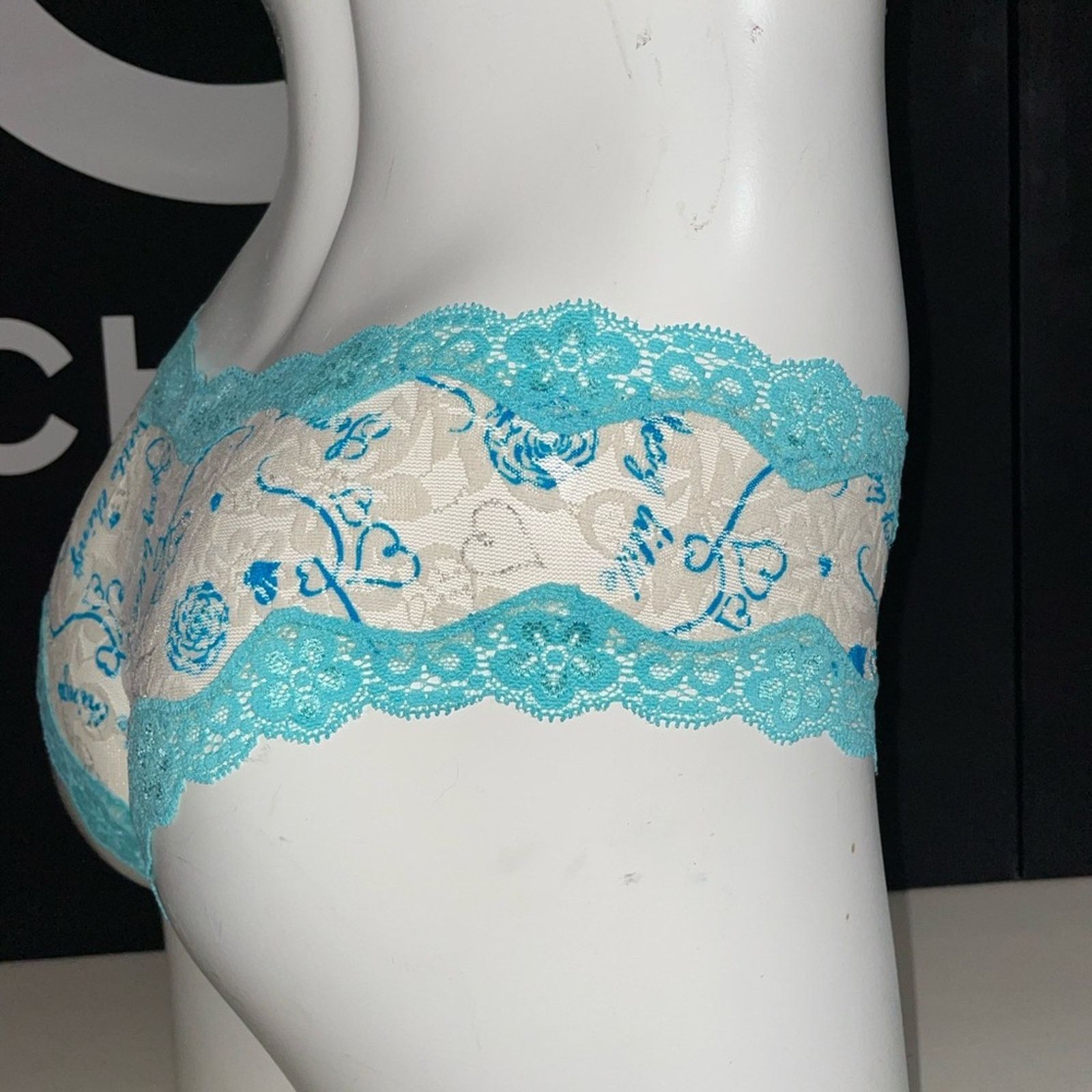 Victoria's Secret Sexy Little Things Panties VS Panty Something Blue Size ONE SIZE - 3 Thumbnail
