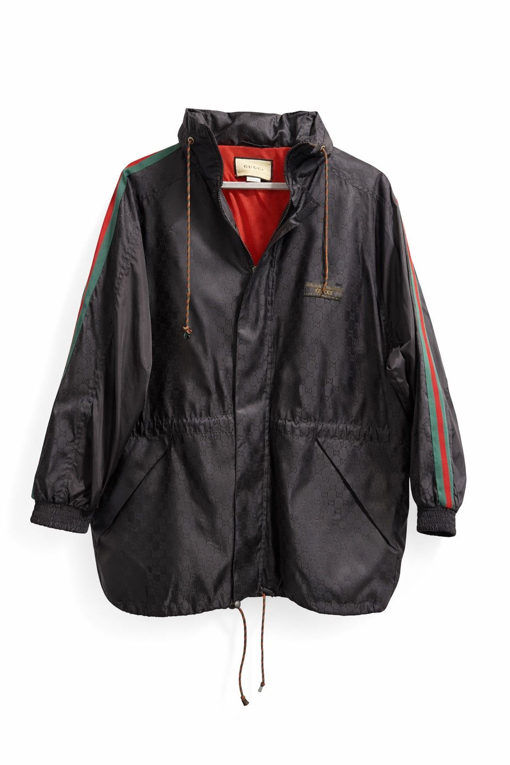 Gucci Gucci GG Monogram Web Stripe Windbreaker Jacket Black Size US S / EU 44-46 / 1 - 1 Thumbnail