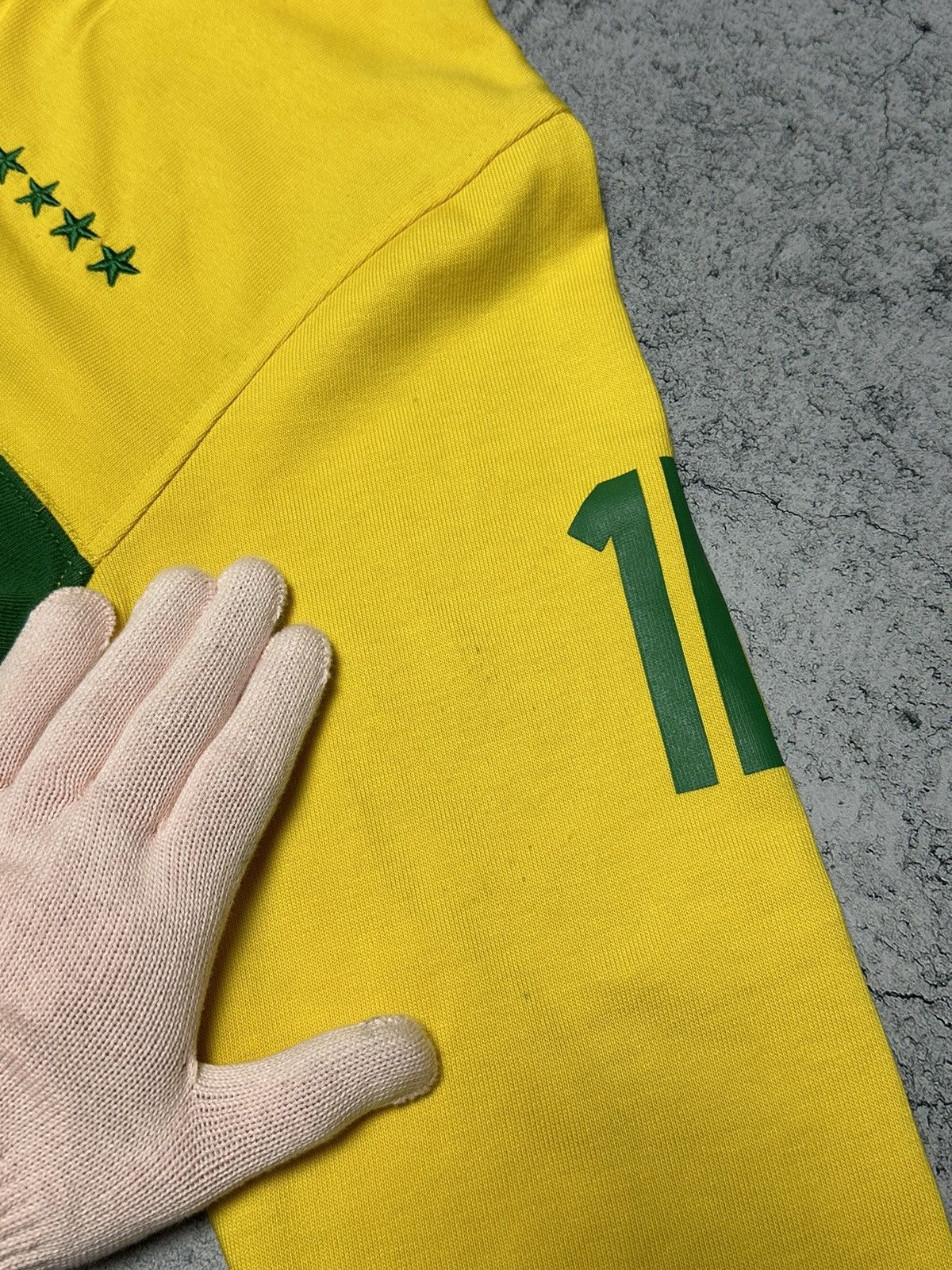 Nike Vintage Nike Brazil #10 Rugby Polo Long Sleeve Shirt Size US L / EU 52-54 / 3 - 11 Thumbnail