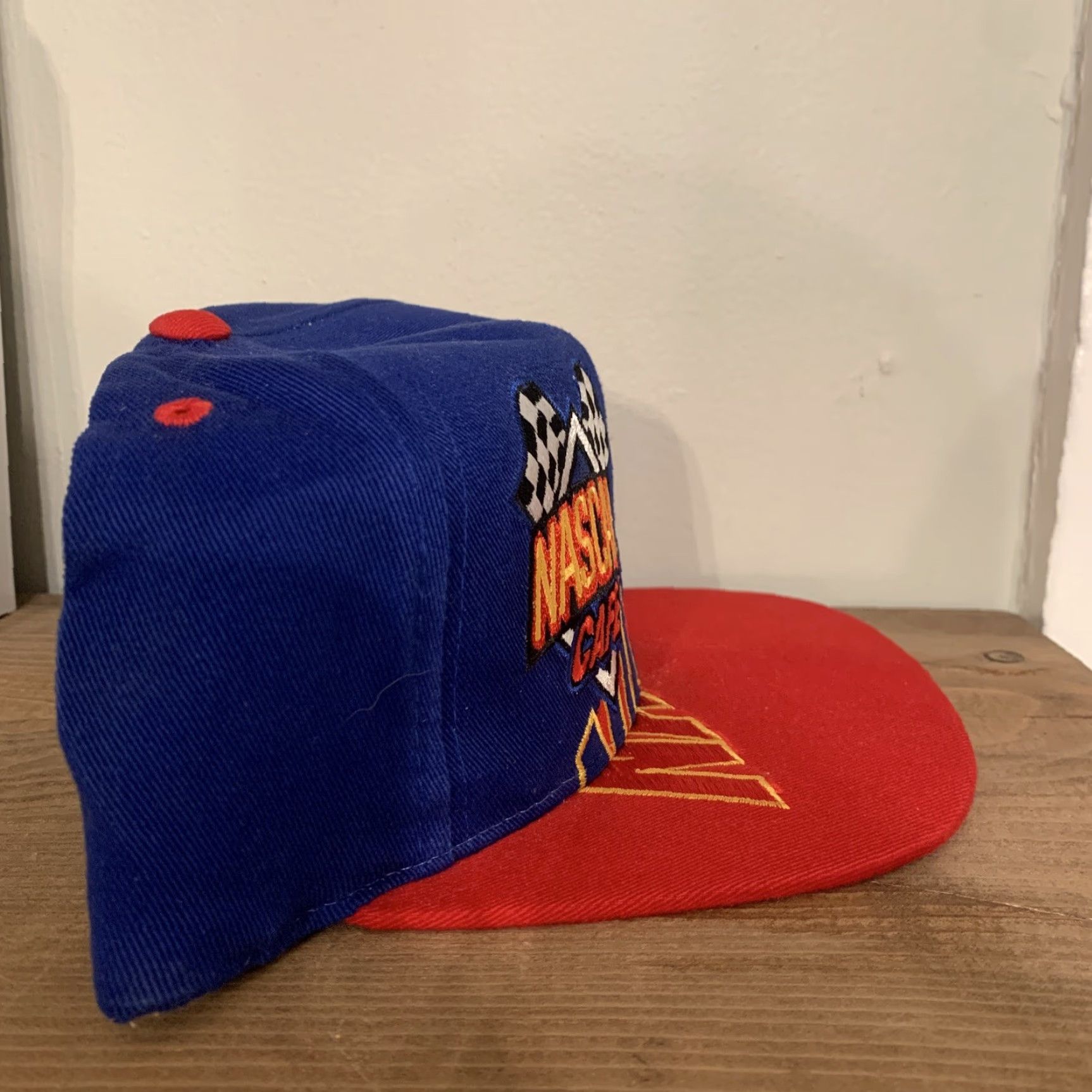 NASCAR VINTAGE Nascar Cafe Snapback Hat Myrtle Beach Big Logo Adjustable Blue Men’s Hat Size ONE SIZE - 4 Thumbnail