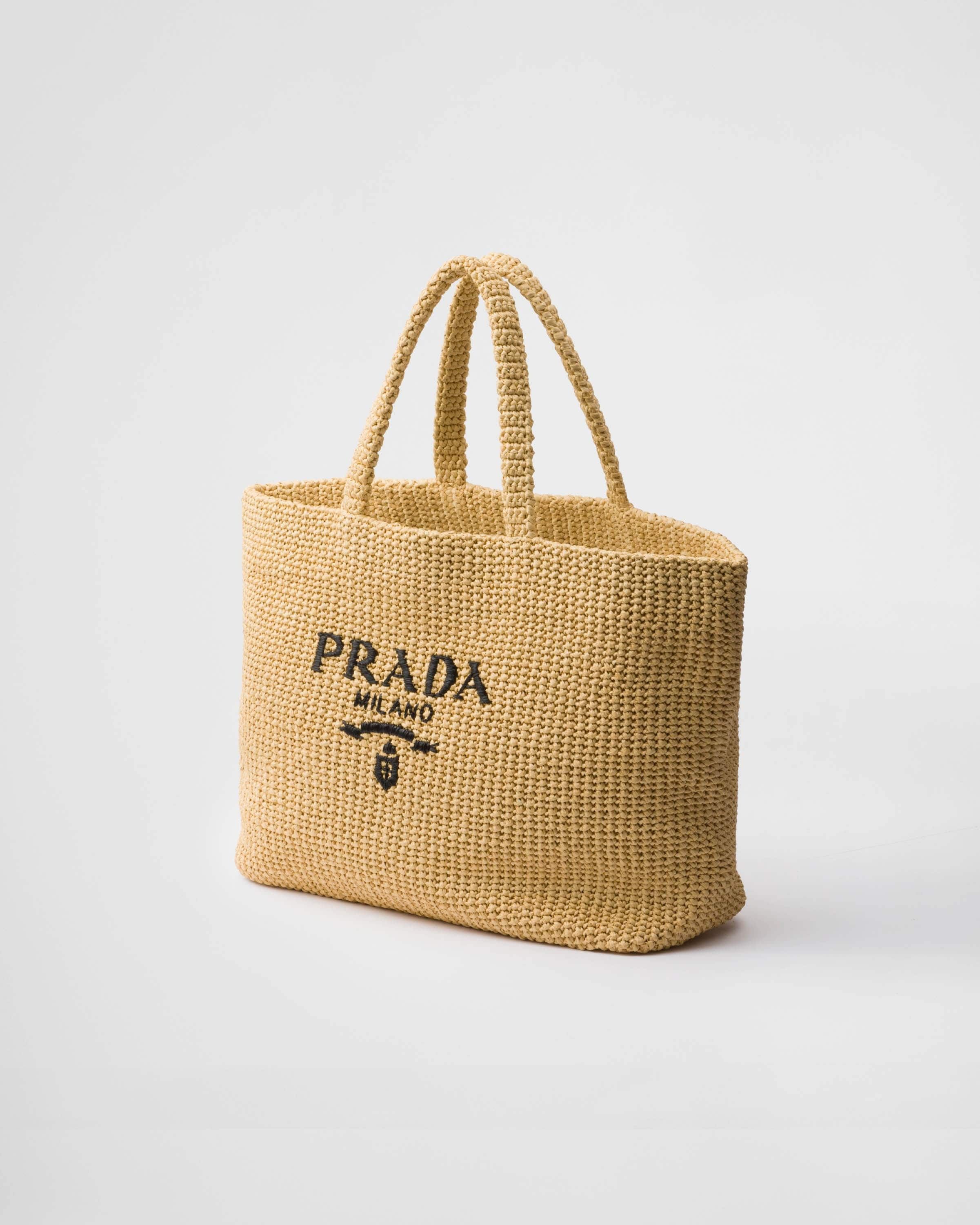 Prada o1bcso1str1025 Size: OS / Crochet Woven Fabric Tote Bag Size ONE SIZE - 3 Thumbnail