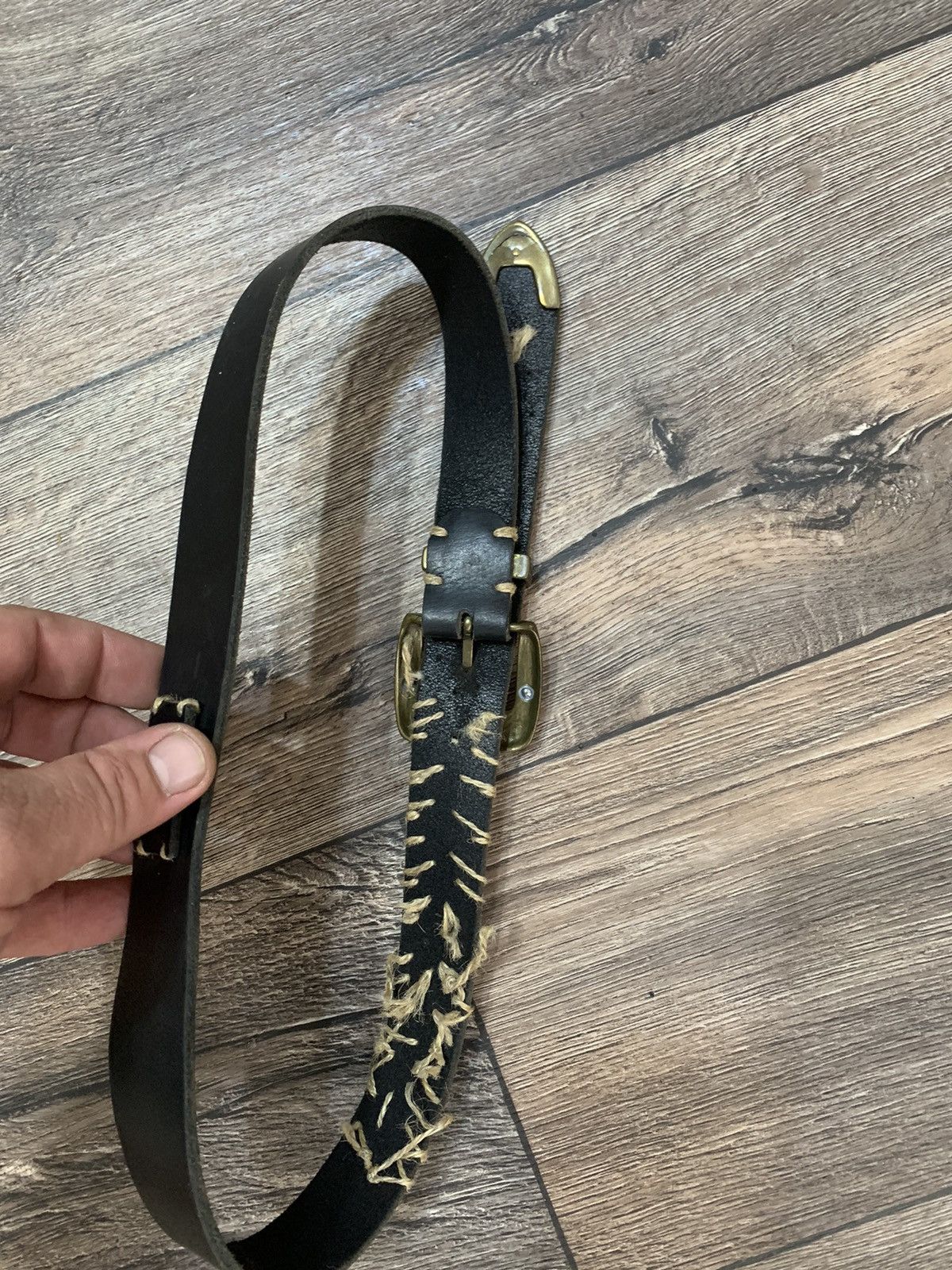 Other Vintage Avant Garde Leather Belt Y2K Style Made in Italy Size ONE SIZE - 3 Thumbnail