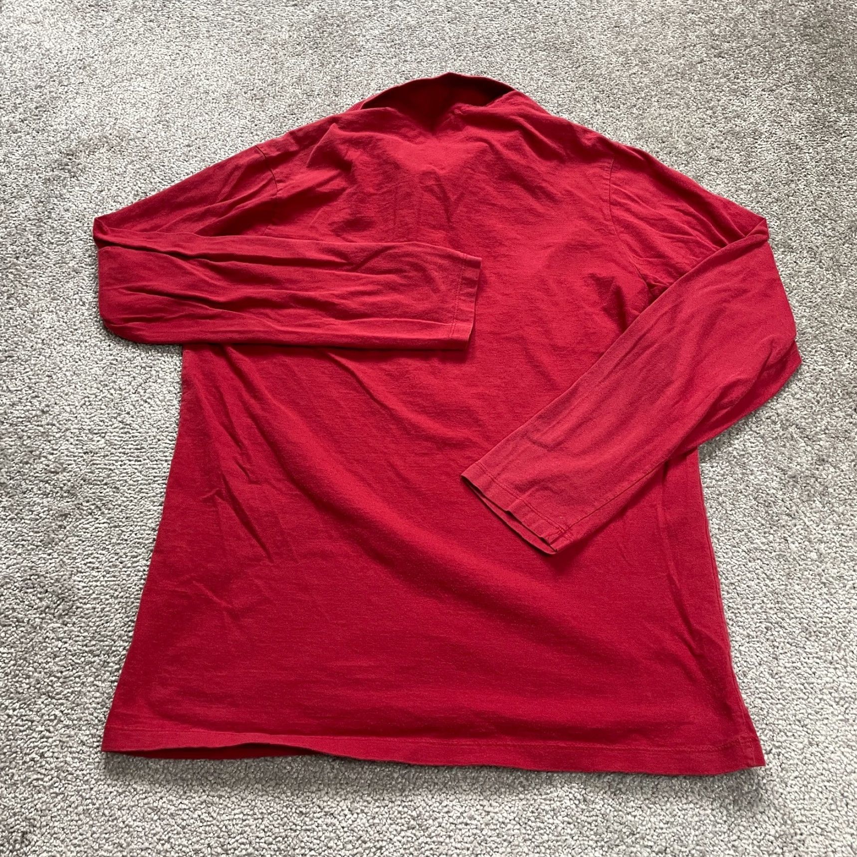 Vintage Triagem Polo Shirt Mens Medium Red Long Sleeve Casual Cotton Activewear Size US M / EU 48-50 / 2 - 2 Thumbnail