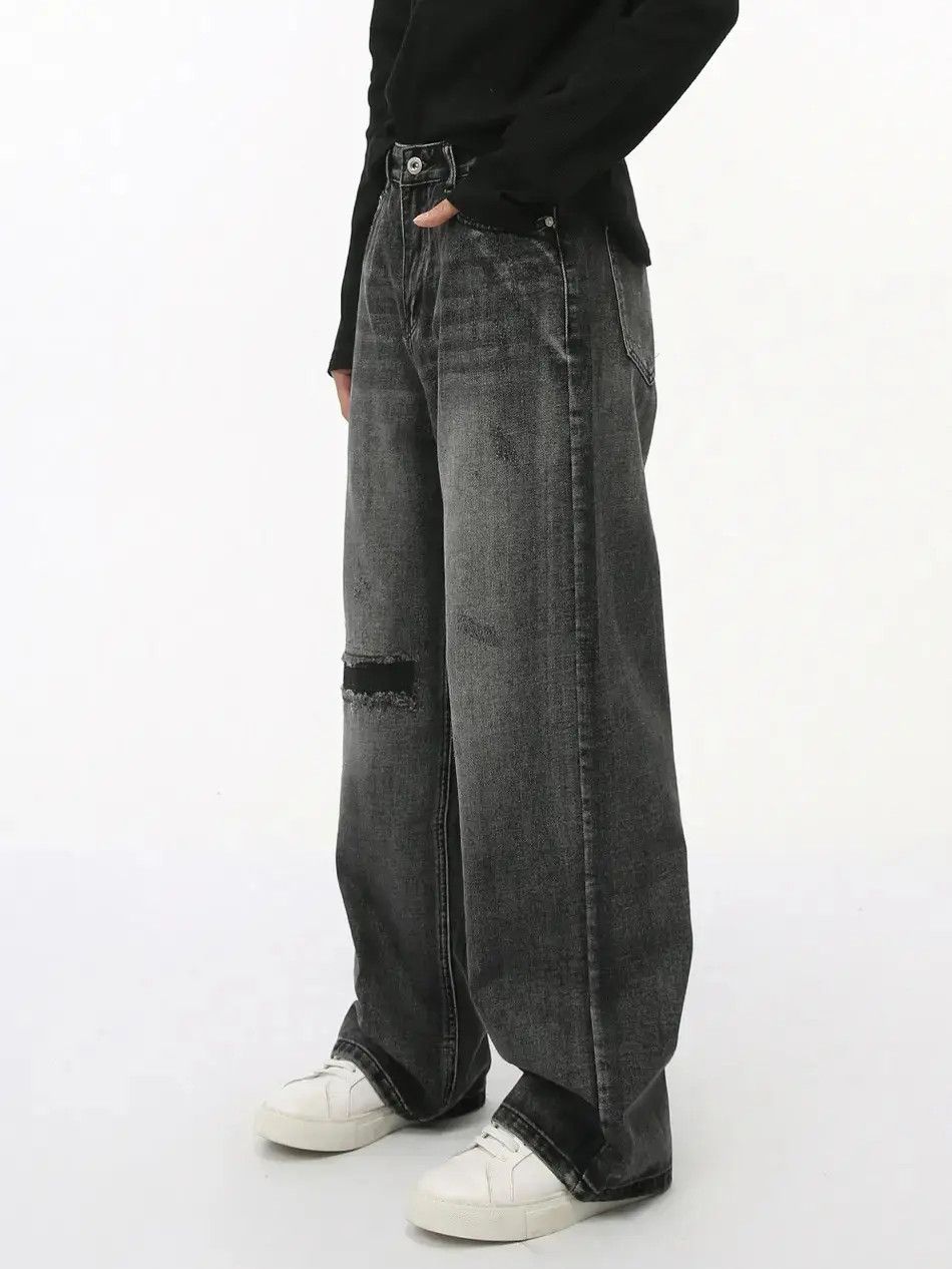 Japanese Brand Retro loose high street ripped jeans Size US 32 / EU 48 - 2 Thumbnail