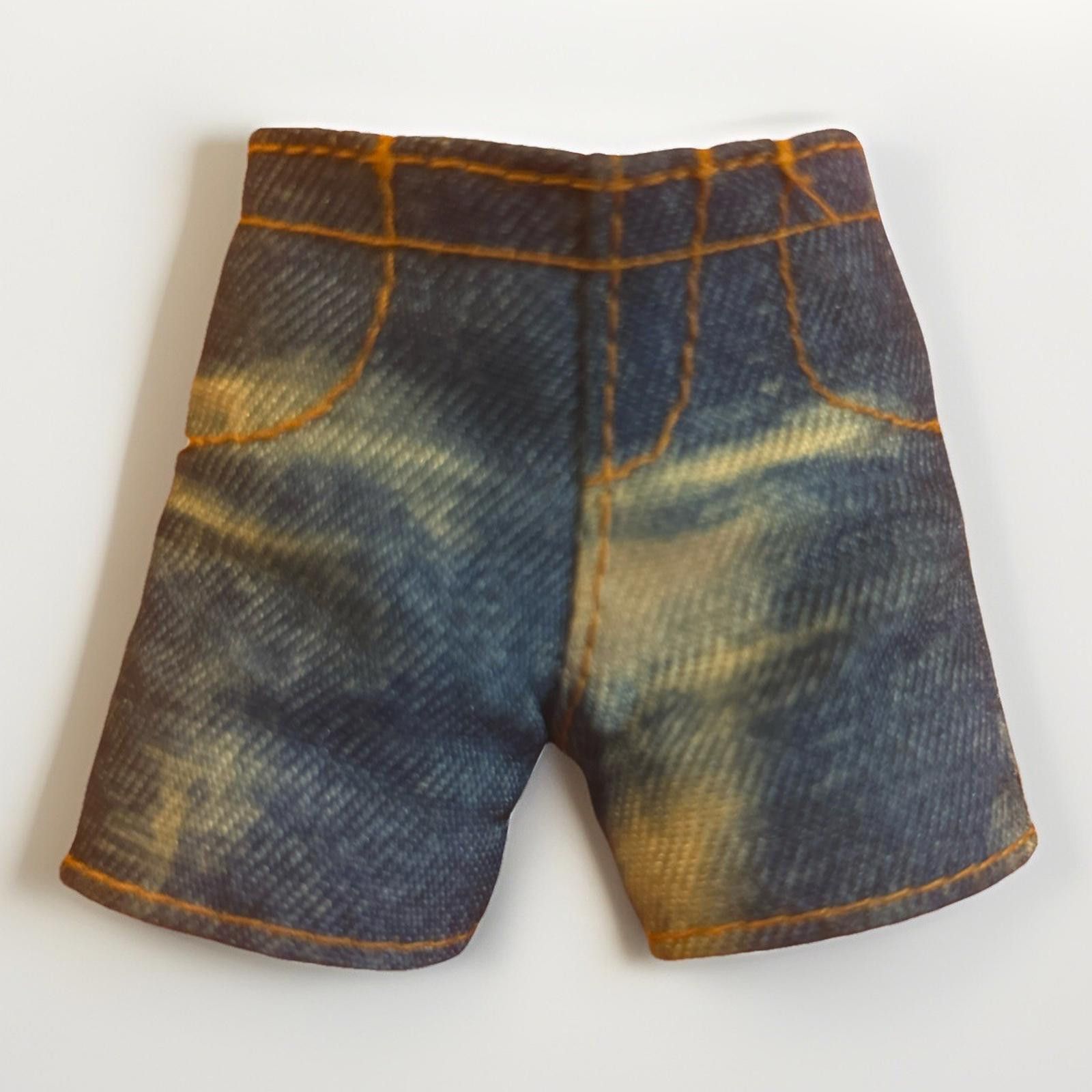 Designer Barbie Ken Doll Blue Mattel Denim Shorts Washed Vintage Size ONE SIZE - 1 Thumbnail