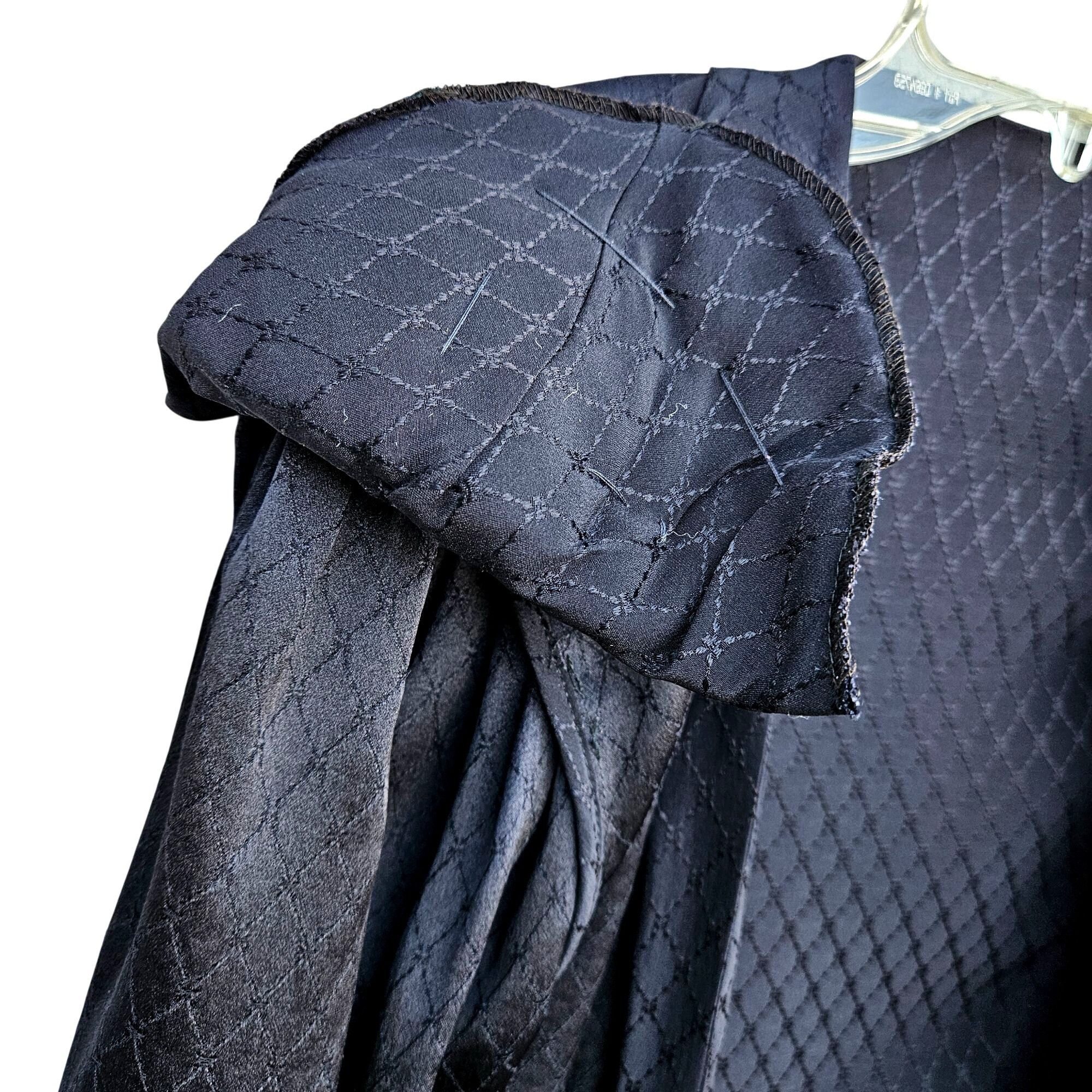 Emanuel Ungaro 1980s Emanuel Ungaro Parelle Paris Black Silk Jacquard Peplu Size S / US 4 / IT 40 - 13 Thumbnail