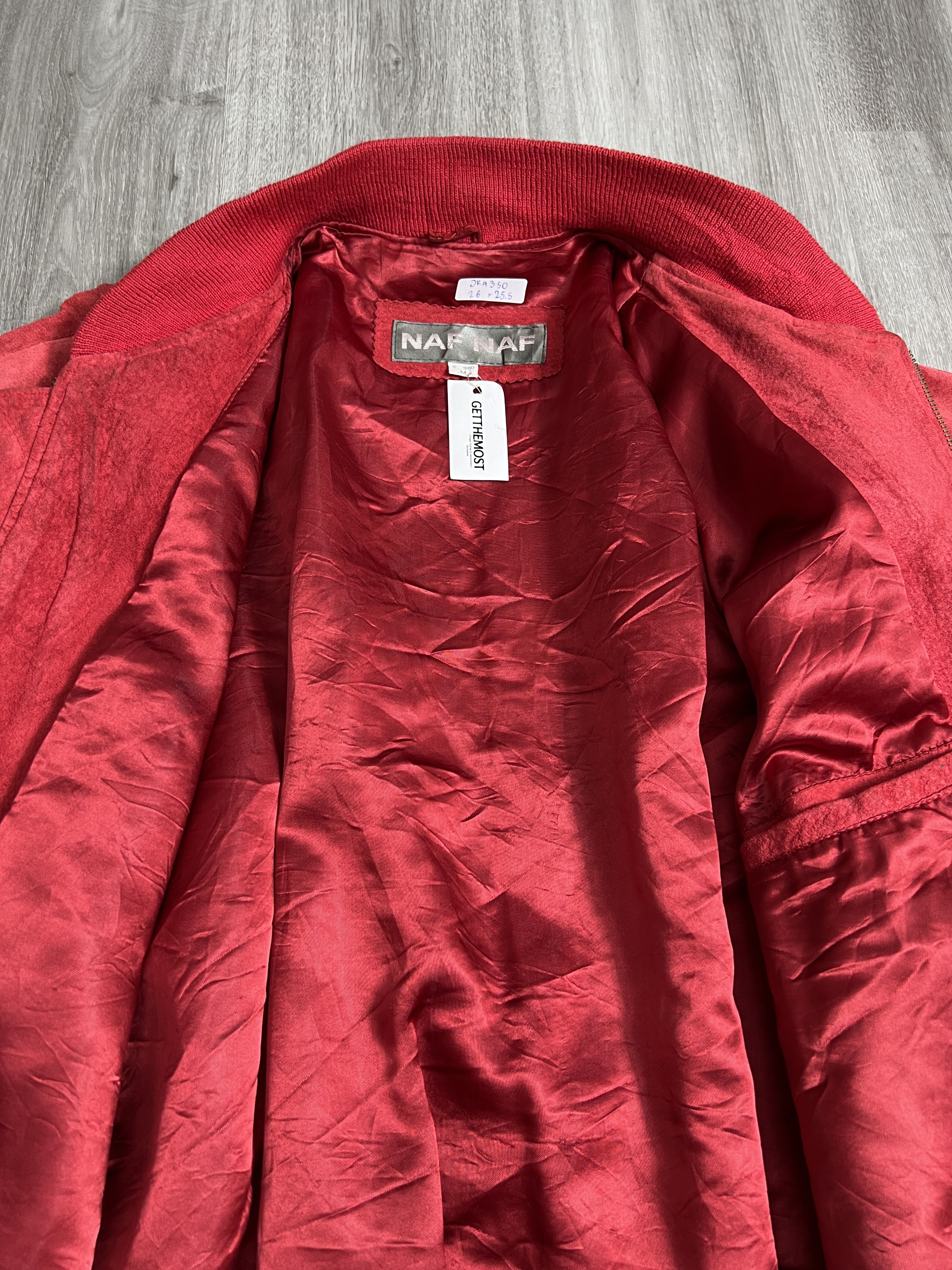 Japanese Brand Vintage NAF NAF Suede Leather Bomber Jacket (M) JKA350 Size US M / EU 48-50 / 2 - 6 Thumbnail
