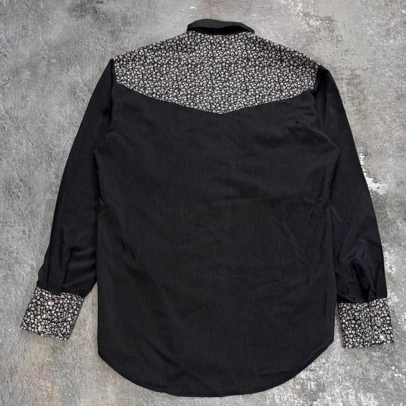 Vintage Vintage 80s Pearl Snap Western Shirt Black & White. Medium Size US M / EU 48-50 / 2 - 2 Thumbnail