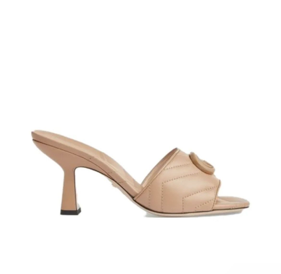 Gucci Gucci Double G Mid Heel Slide Sandal Camelia Size US 10 / IT 40 - 10 Thumbnail