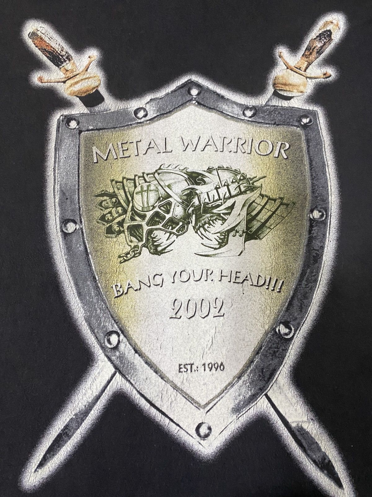 Vintage Vintage Y2K Metal Warrior Bang Your Head (Slayer/Nightwish) Size US XL / EU 56 / 4 - 3 Thumbnail