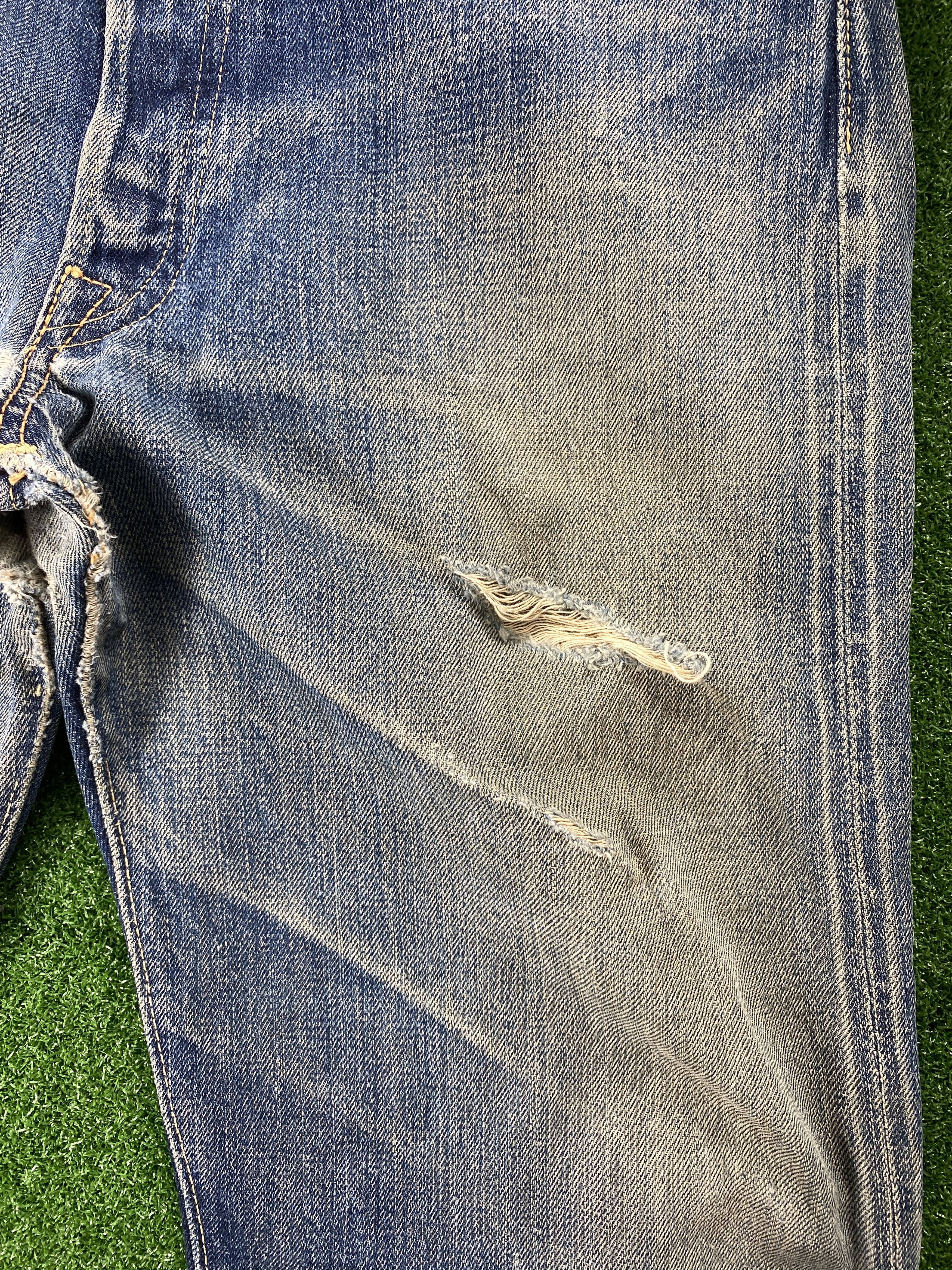 Japanese Brand 💢 Selvedge Joe Mccoy & Co Faded Distressed Jeans CP0084 Size US 32 / EU 48 - 3 Thumbnail