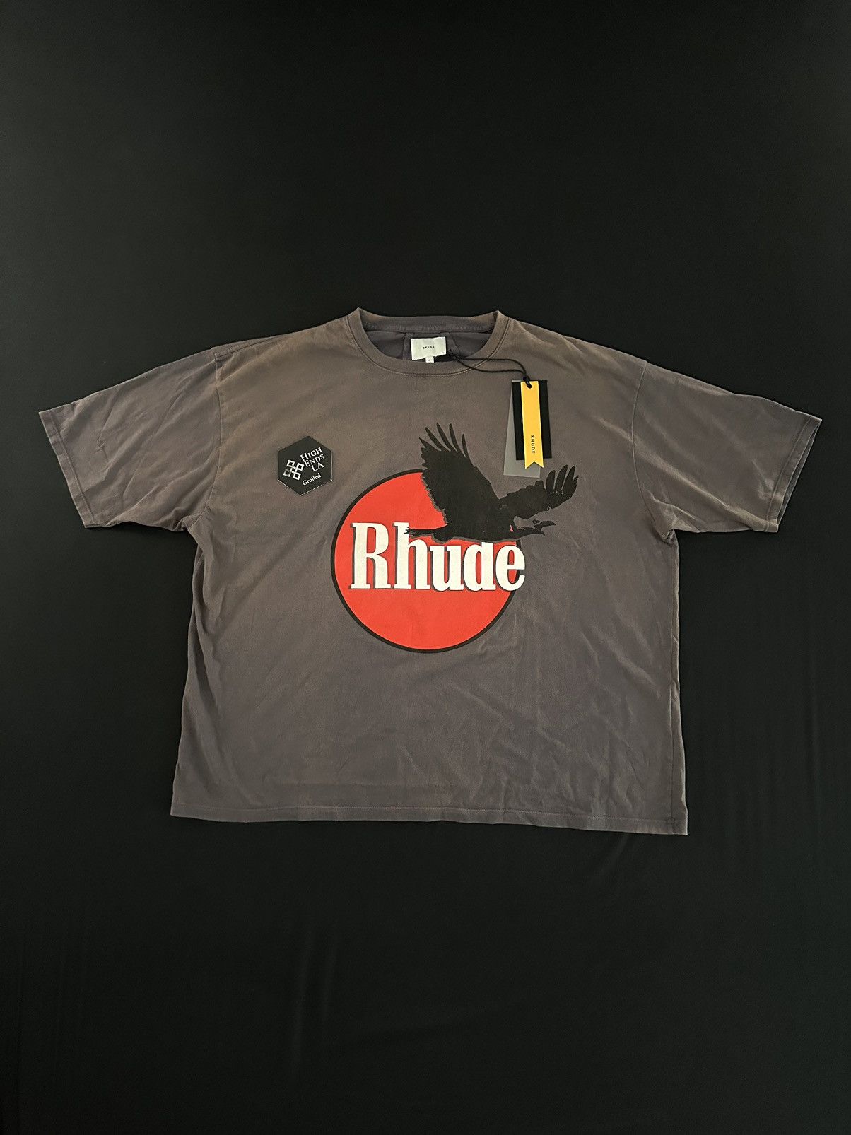 Pre-owned Rhude Eagle Tee In Vintage Grey