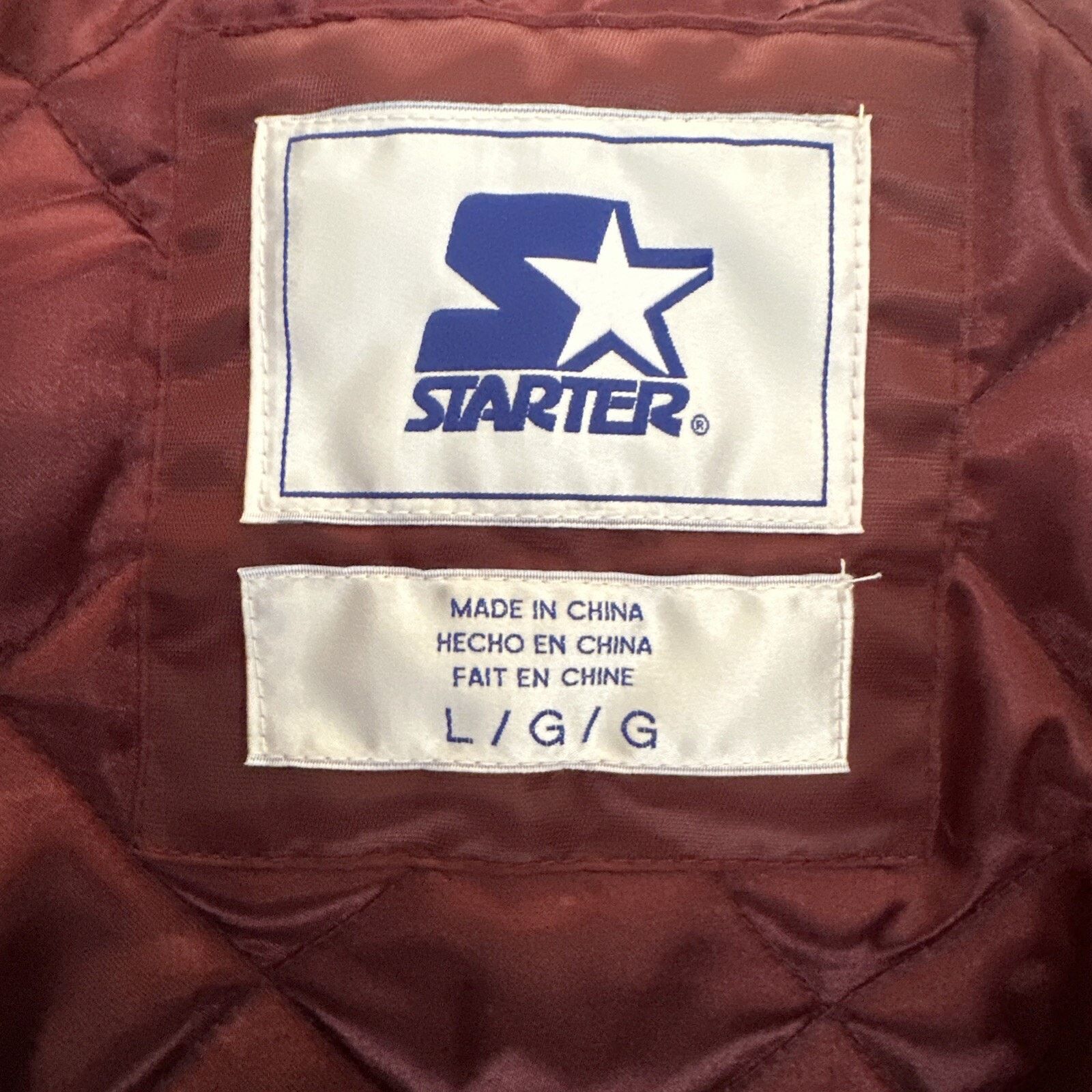 Starter Starter Mikes Hot Honey Snap Button Jacket Size L Burgundy Size US L / EU 52-54 / 3 - 15 Thumbnail