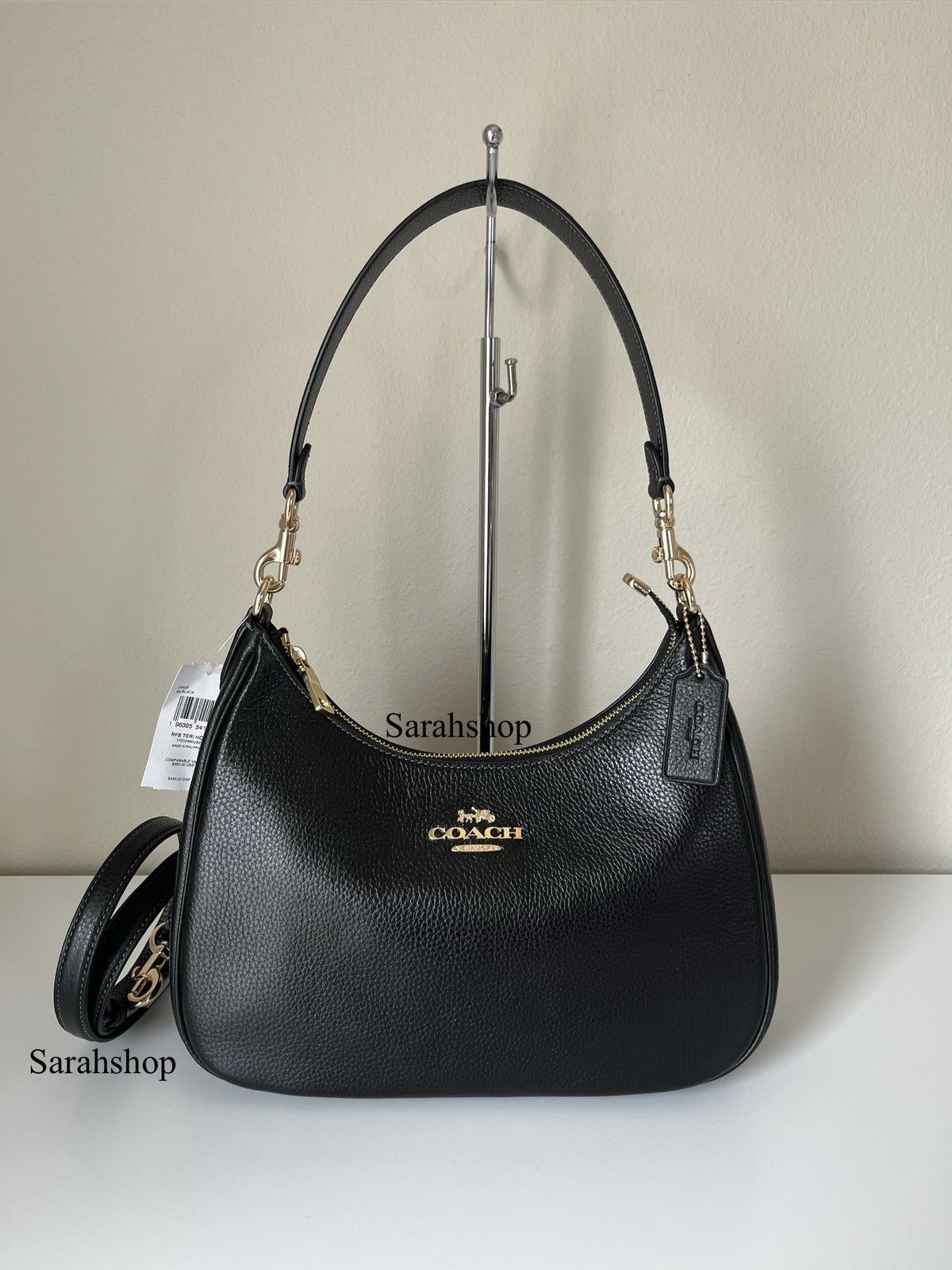 Coach Coach Teri Hobo Bag In Refined Pebble Leather Size ONE SIZE - 1 Thumbnail