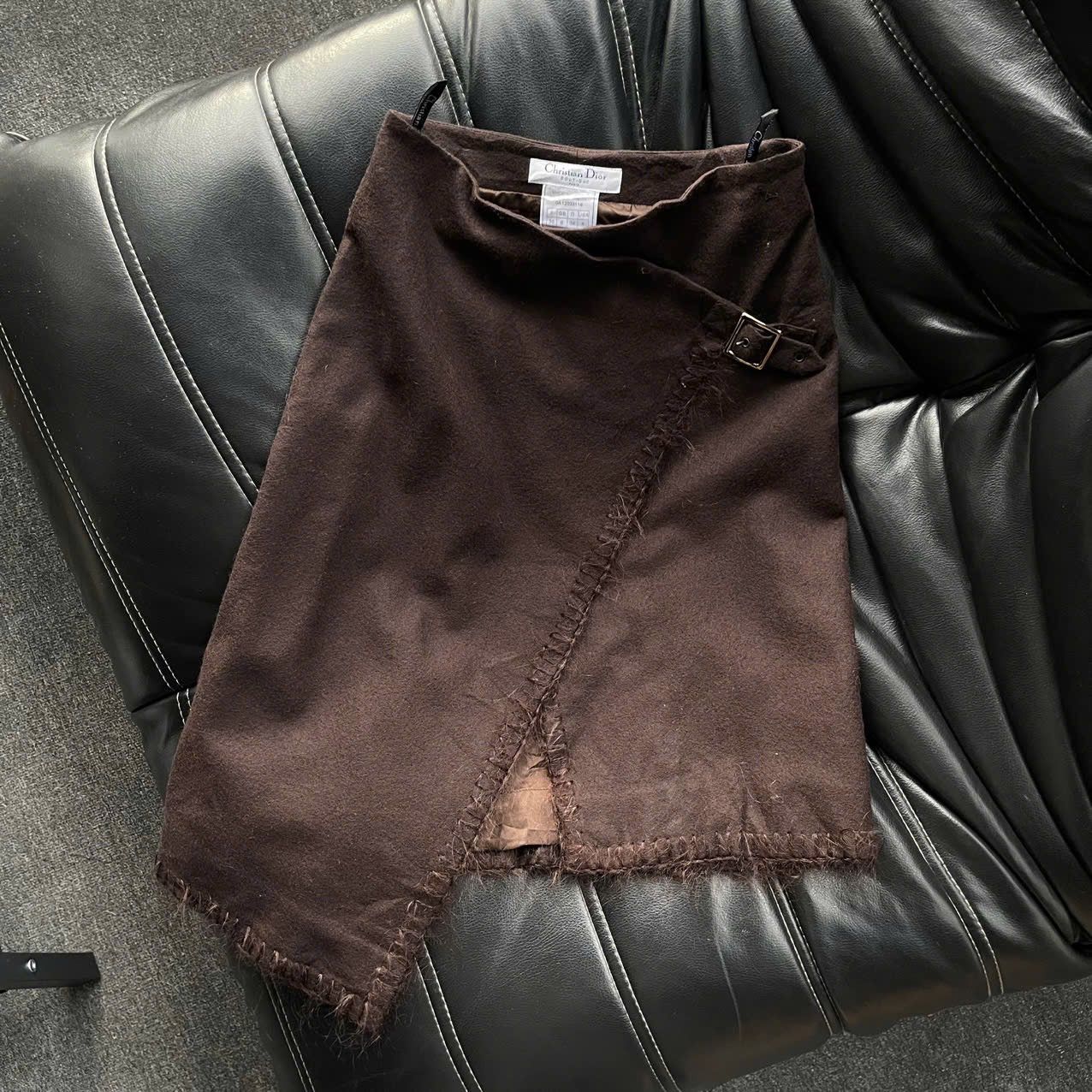 Dior Christian Dior by John Gallino wool wrap skirt Size 26" / US 2 / IT 38 - 1 Thumbnail