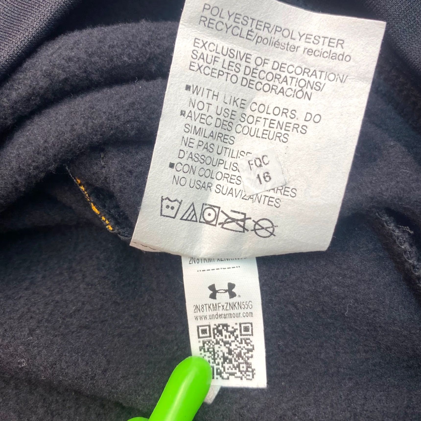 Under Armour Under Armour Hoodie Women's XL 1/2 Zip Black Orange Stripe Pullover Raglan Pocket Logo Loose Fit Activewear Casual Sportswear Size XL / US 12-14 / IT 48-50 - 5 Thumbnail