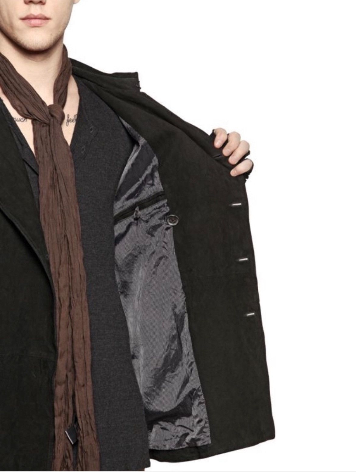 John Varvatos Suede Colonial Jacket. 48 Size US M / EU 48-50 / 2 - 3 Thumbnail