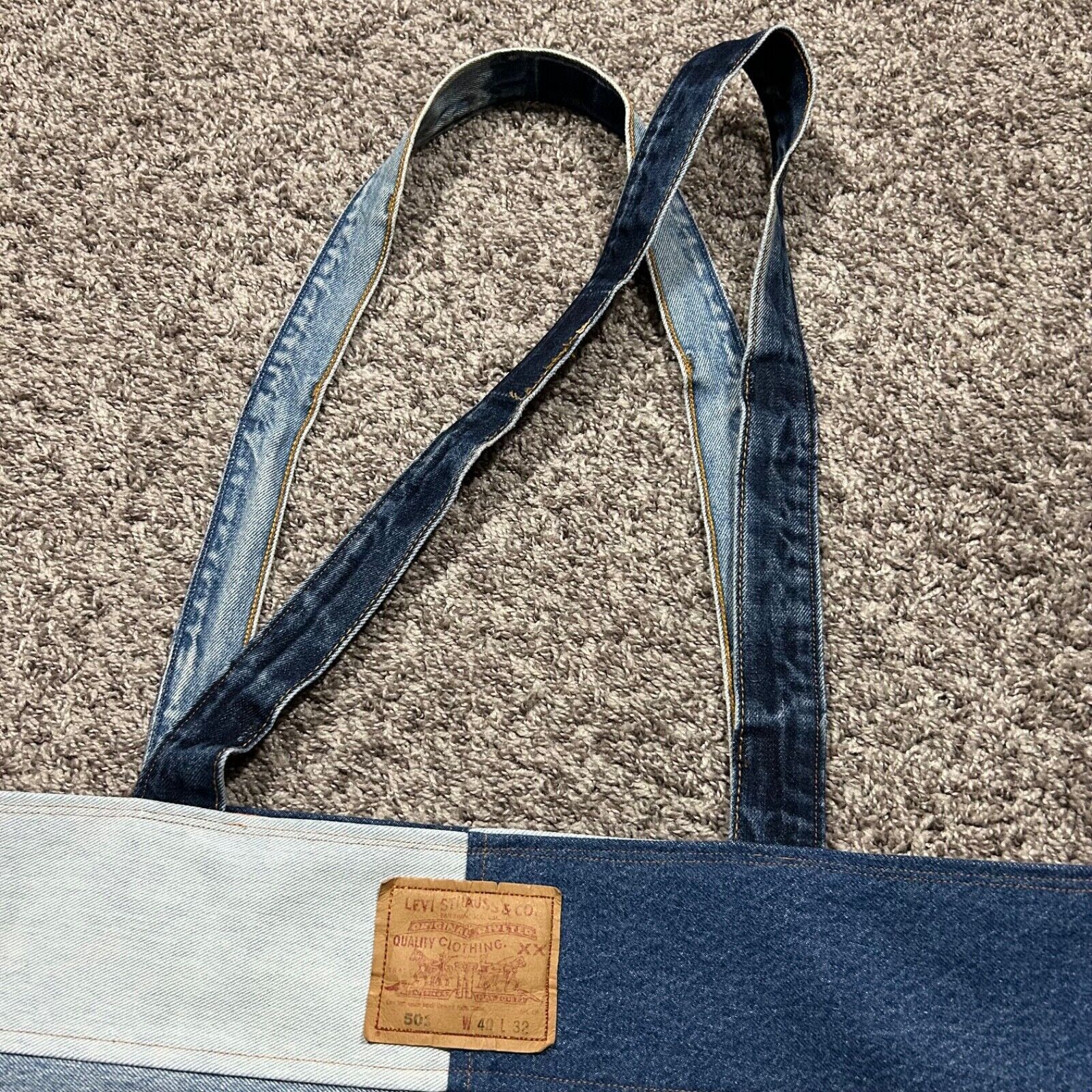 Handmade × Levi's Handmade Patchwork Denim Bag Oversized Tote Shoulder Bag Size ONE SIZE - 2 Thumbnail
