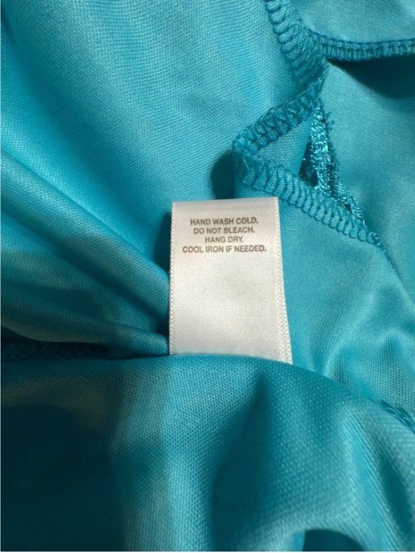 Other ROZ & ALI Turquoise Crochet Lace Asymmetrical Tunic Size 3X Size 3XL / US 20-22 - 5 Thumbnail