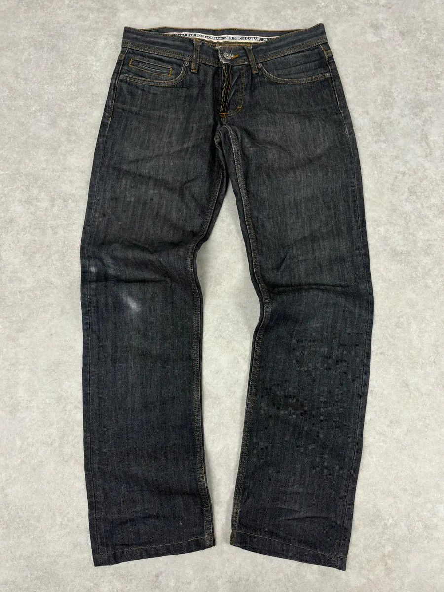 Dolce & Gabbana 2000s Dolce & Gabbana Dark Grey Denim Power Straight Jeans Size US 30 / EU 46 - 1 Thumbnail