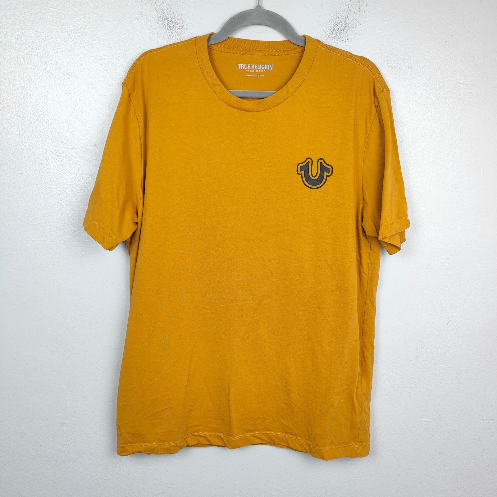 True Religion True Religion Buddha Graphic T-Shirt Mens XL Yellow Tee Size US XL / EU 56 / 4 - 3 Thumbnail