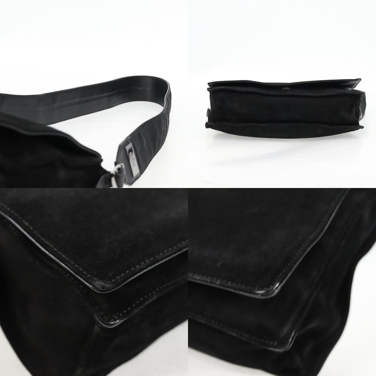 Gucci GUCCI Shoulder Bag Suede Black Silver 001 001 Size ONE SIZE - 10 Thumbnail