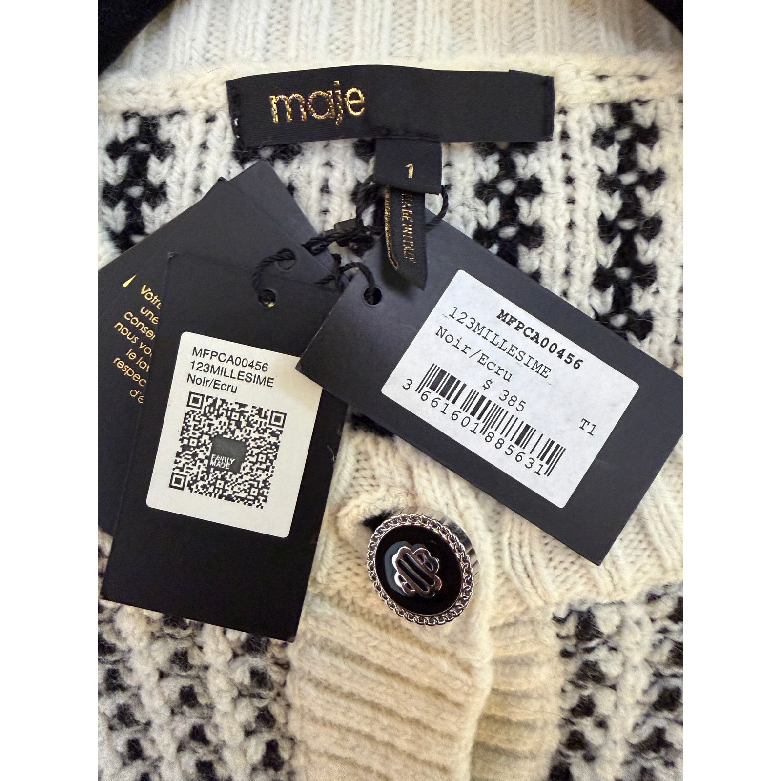 Maje Maje NWT Millesime Cardigan Size S / US 4 / IT 40 - 7 Thumbnail