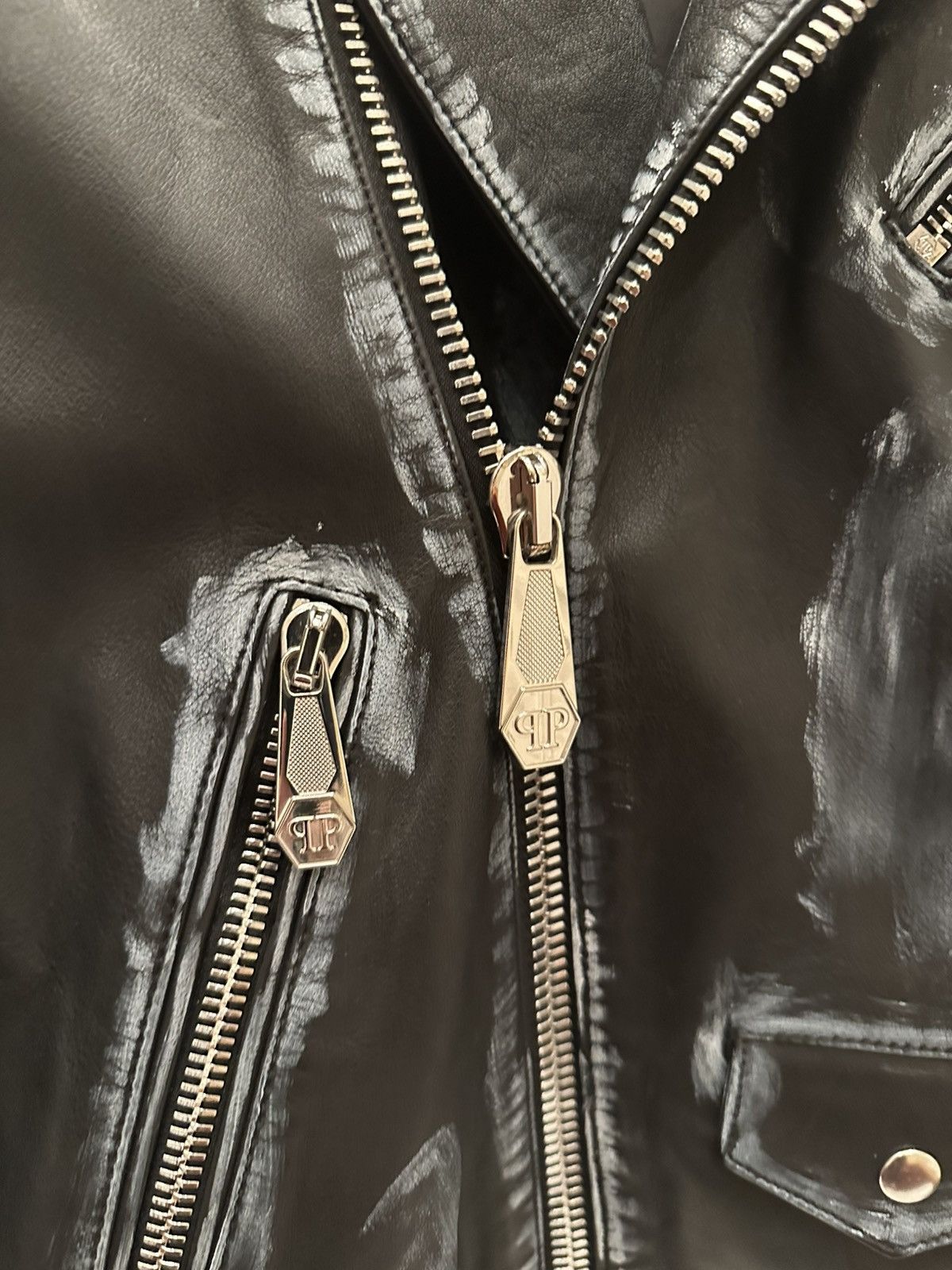Philipp Plein Phillipp Plein Teddy Bear Leather Jacket Size US XL / EU 56 / 4 - 10 Thumbnail