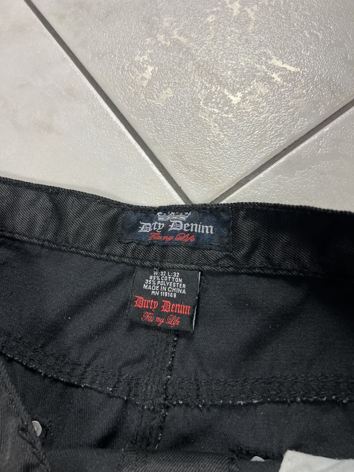 True Religion Vintage Dirty Denim y2k creased crumpled pants zip trousers Size US 32 / EU 48 - 13 Thumbnail
