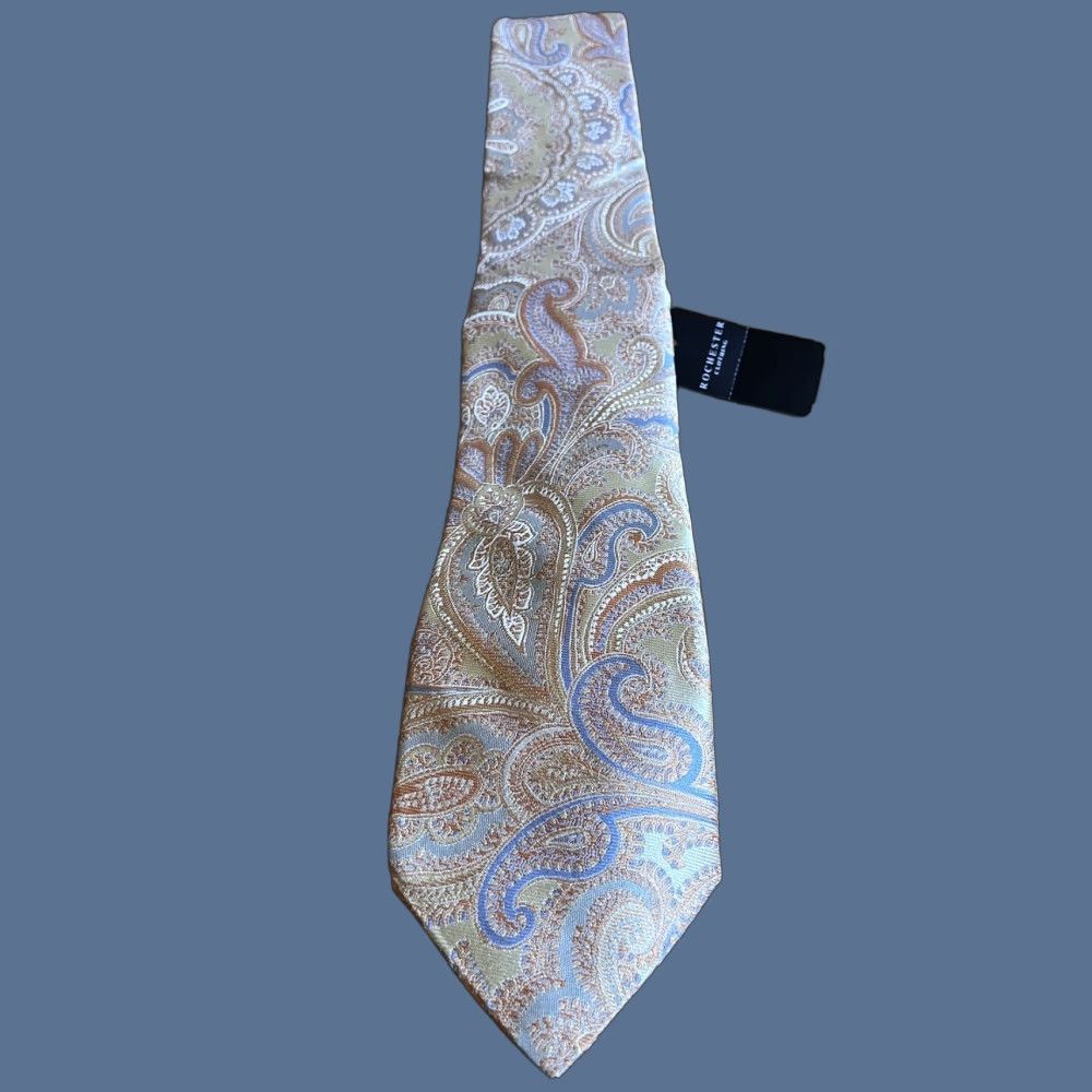 Ike Behar Ike Behar Tie Men’s Extra Long Yellow Paisley Size ONE SIZE - 1 Thumbnail