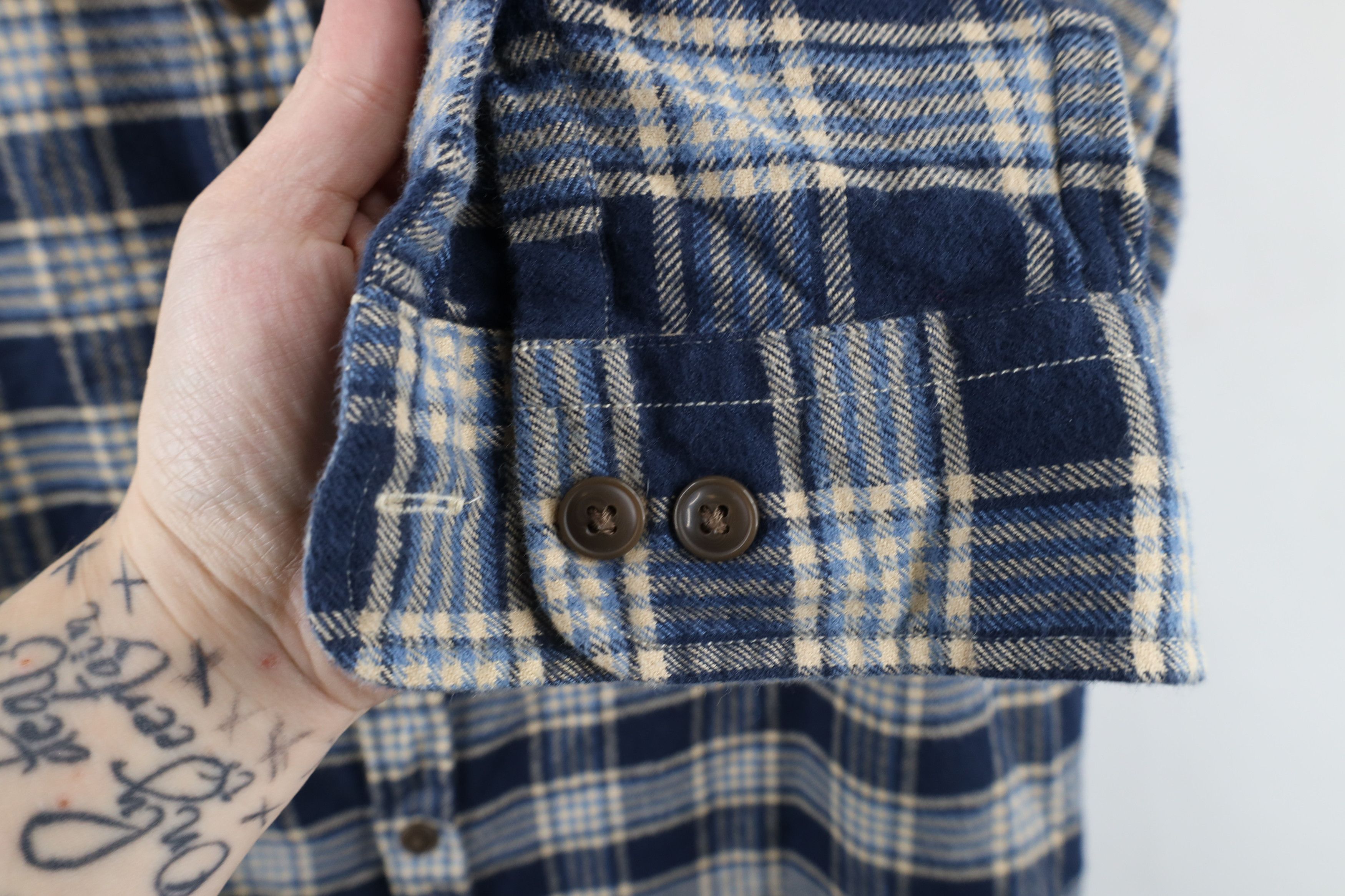 Lands' End × Vintage Vintage Lands End Fit Flannel Collared Button Down Shirt Size US L / EU 52-54 / 3 - 7 Thumbnail