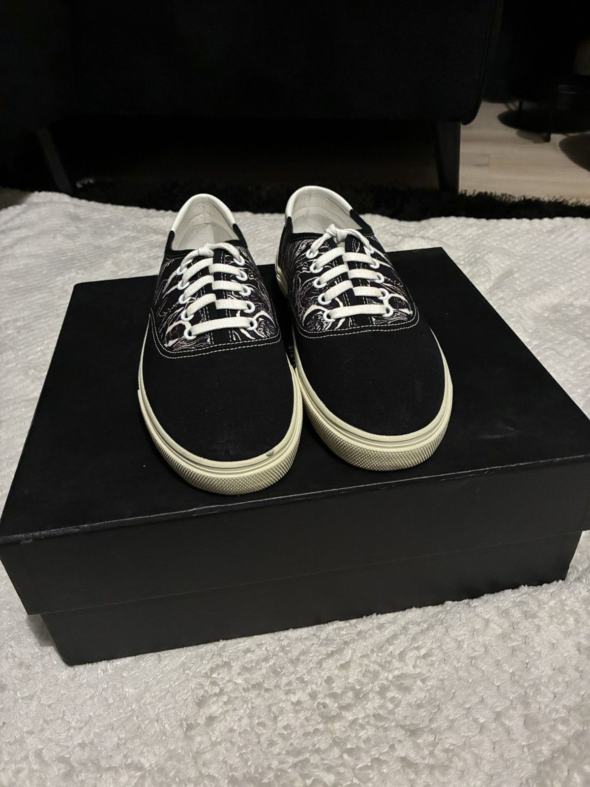 Saint Laurent Paris Saint Laurent paris black vans Size US 9 / EU 42 - 1 Thumbnail