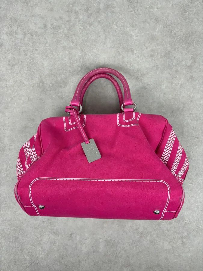 Dolce & Gabbana AW2010 Dolce & Gabbana Fuchsia Pink Canvas Trompe Loeil Zip Bag Size ONE SIZE - 5 Thumbnail