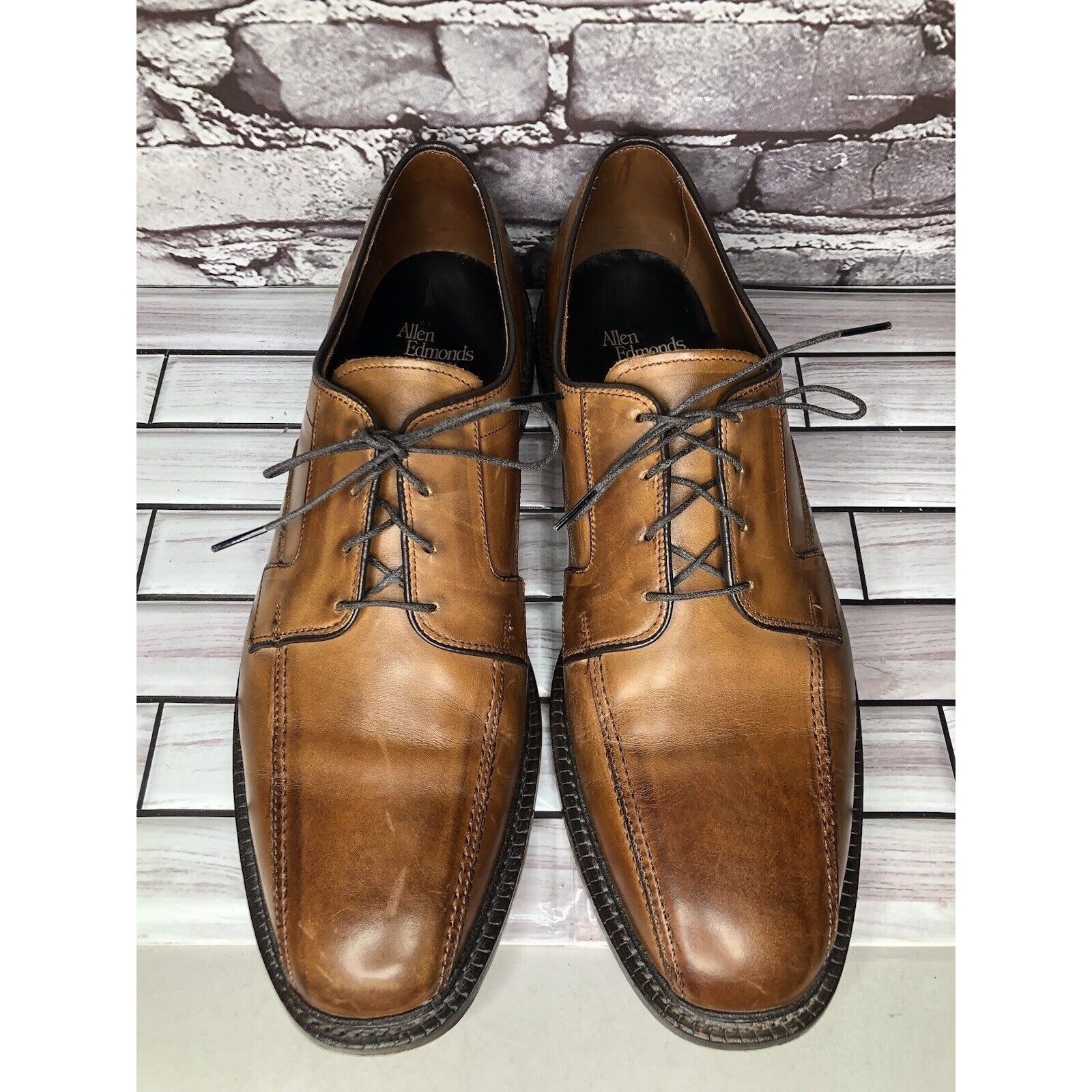 Allen Edmonds Allen Edmonds Dawson Brown Leather Derby Blucher Bicycle Dre Size US 13 / EU 46 - 2 Thumbnail