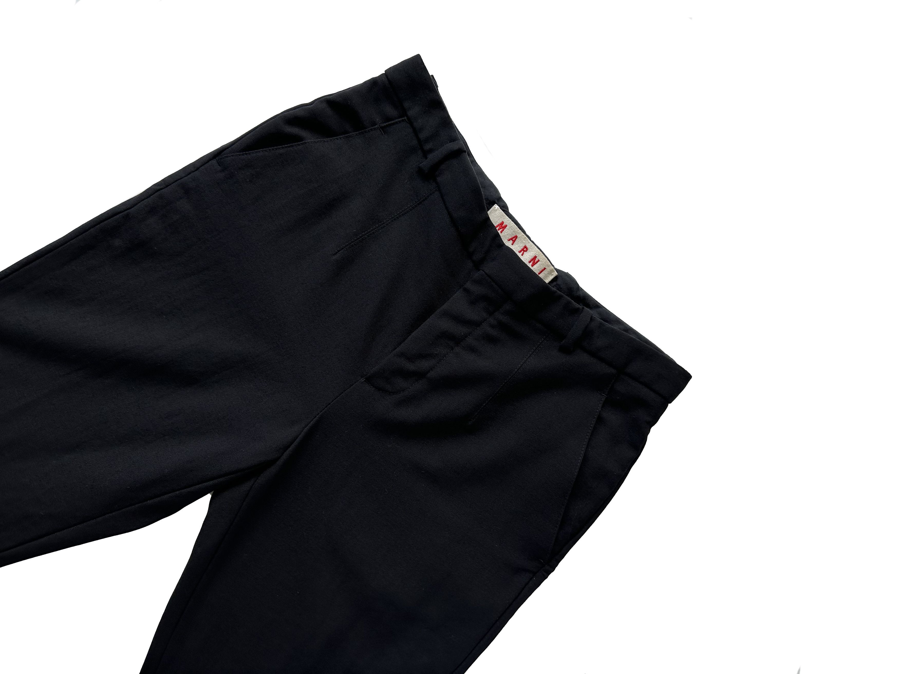 Marni Marni black wool classic trousers Size 27" / US 4 / IT 40 - 1 Thumbnail