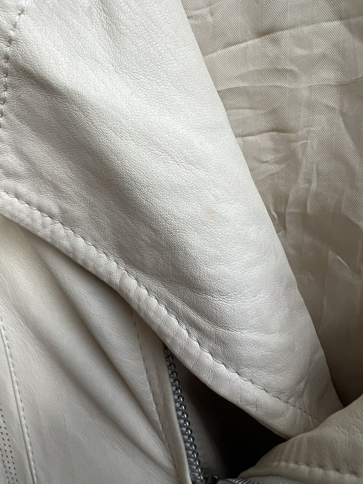 ABAHOUSE Abahouse Japan Patina White Sheep Napa Leather Jacket Size US S / EU 44-46 / 1 - 15 Thumbnail