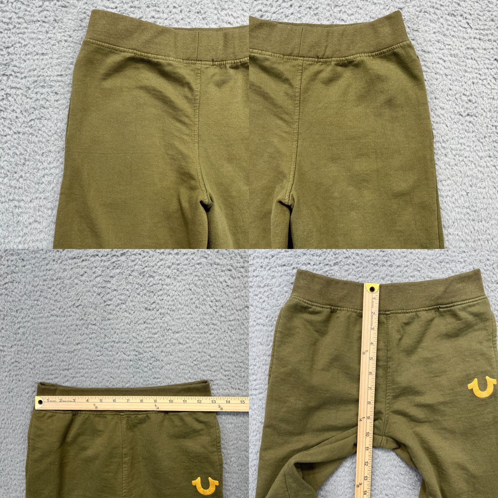 True Religion True Religion Jogger Sweatpants Womens M Army Green Knit Logo Pants Pattern: Solid 26in Inseam Size 32" / US 10 / IT 46 - 8 Thumbnail