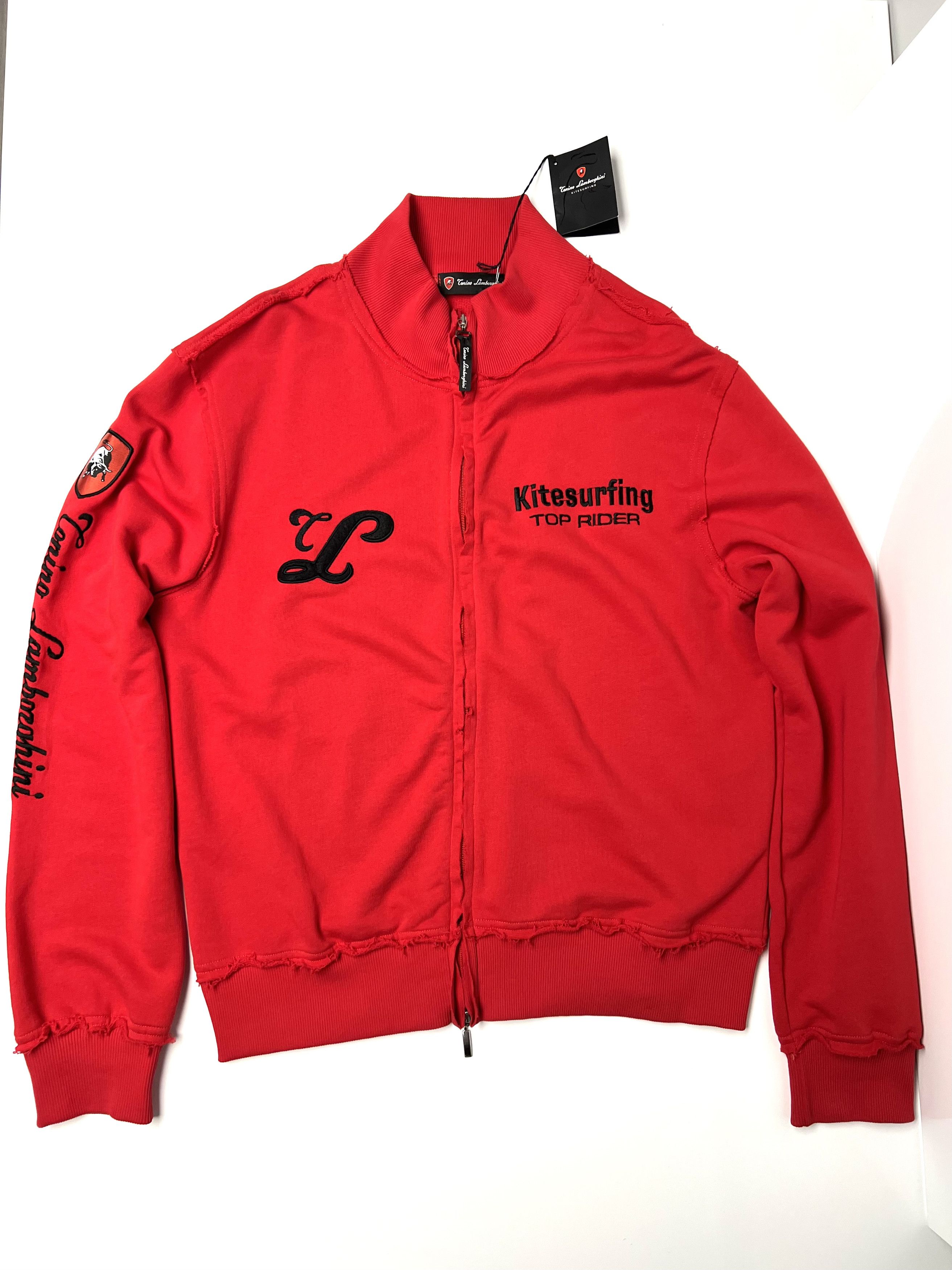 Lamborghini CORINO LAMBORGHINI / KITESURFING, RED SWEATSHIRT W / ZIPPER Size US XL / EU 56 / 4 - 1 Thumbnail