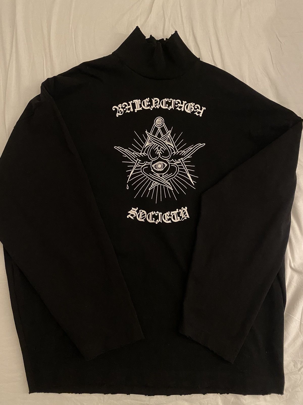 image of Balenciaga Gothic Sweatshirt in Black, Men's (Size XS)