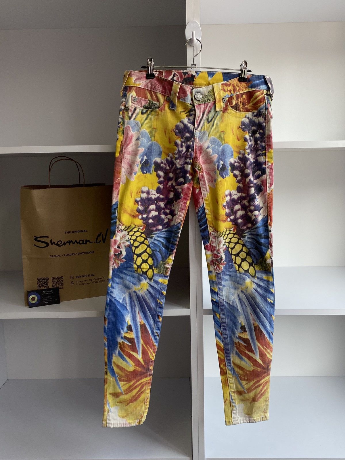 True Religion × Vintage Vintage True Religion Floral Glory jeans Chief Keef style Size 27" / US 4 / IT 40 - 2 Thumbnail