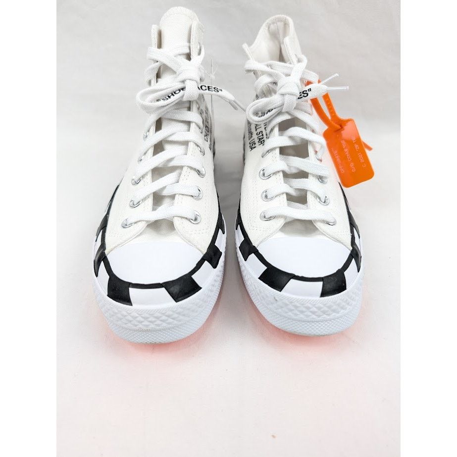 Converse × Off-White o1rshd1 DUP / Unisex Chuck 70 Hi-Top Sneakers in White/Cone Size US 8 / EU 41 - 16 Thumbnail