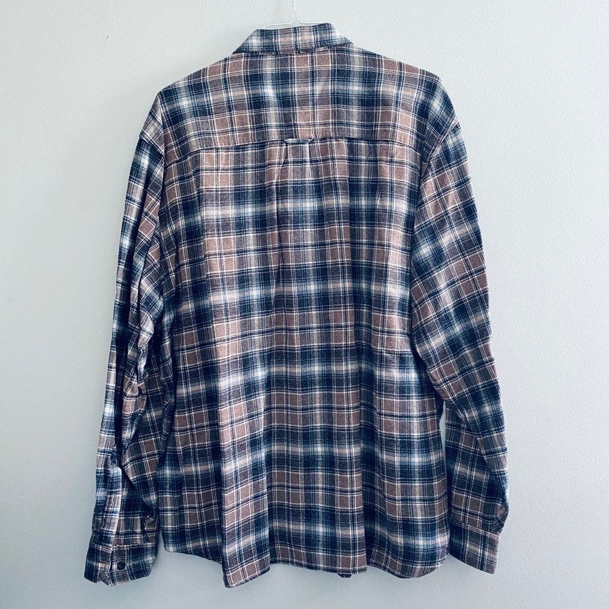 Woolrich Woolen Mills Woolrich brown plaid flannel button down Size US XXL / EU 58 / 5 - 3 Thumbnail