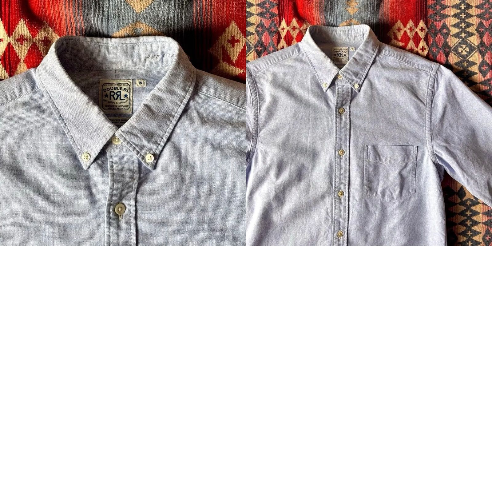 Ralph Lauren RRL RALPH LAUREN Button-Up Shirt Men's Selvedge Oxford Blue Size S For Business Casual Workwear Size US S / EU 44-46 / 1 - 10 Thumbnail