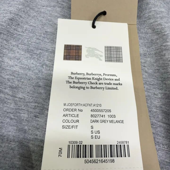 Burberry Burberry Burberry Gray Short Sleeve Embroidered T-Shirt-25 Size US S / EU 44-46 / 1 - 8 Thumbnail