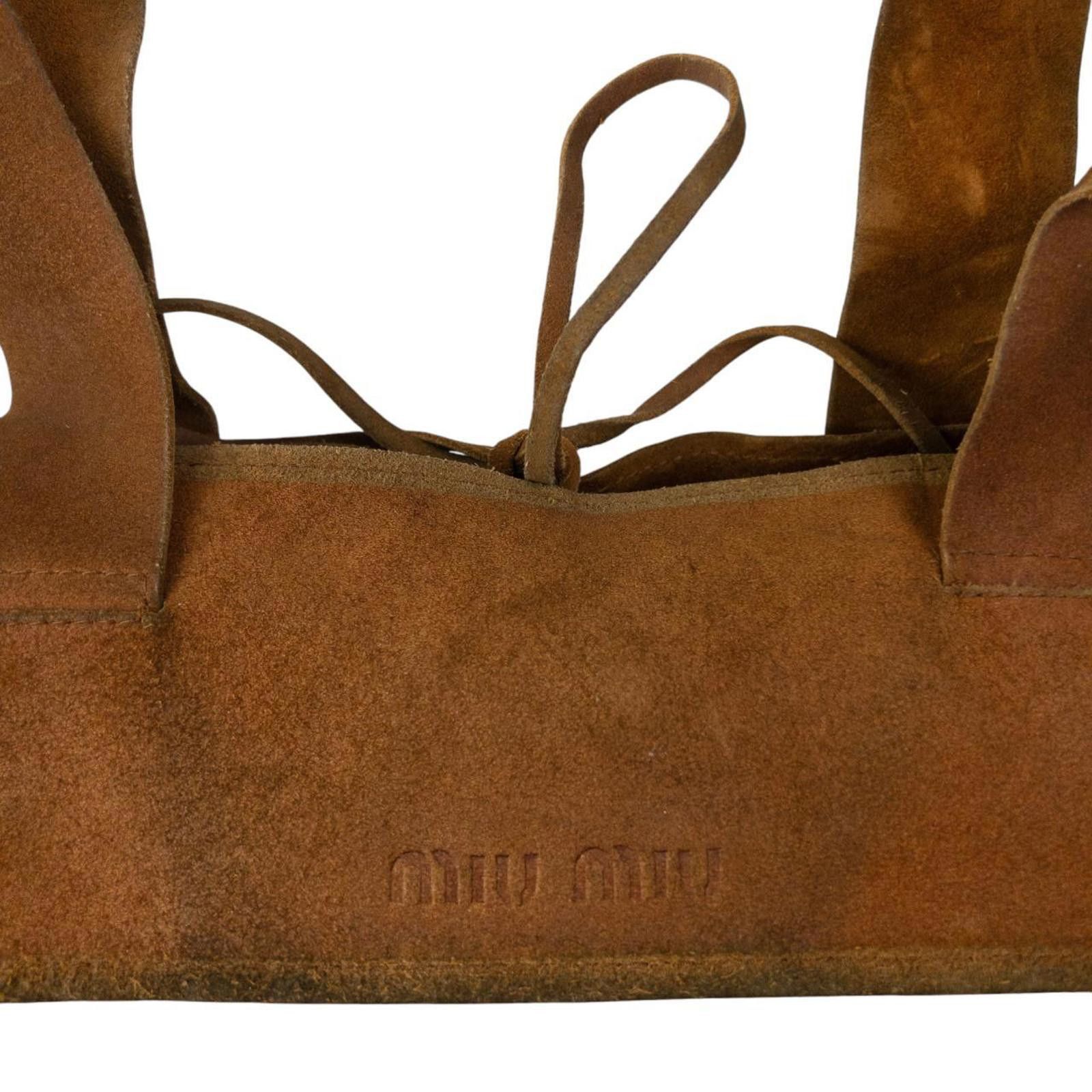 Miu Miu Vintage Miu Miu Denim & Leather Shoulder Bag Size ONE SIZE - 5 Thumbnail