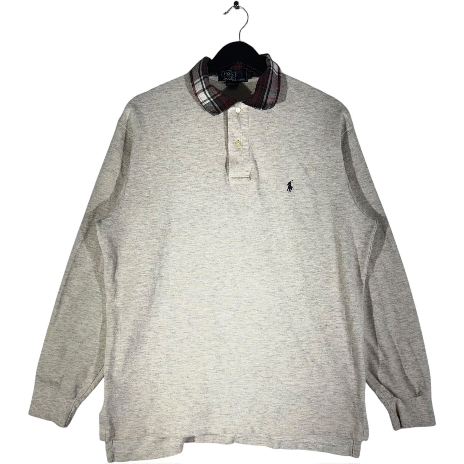 Polo Ralph Lauren Vintage Polo Ralph Lauren Plaid Collar Long Sleeve Polo Size US L / EU 52-54 / 3 - 1 Preview