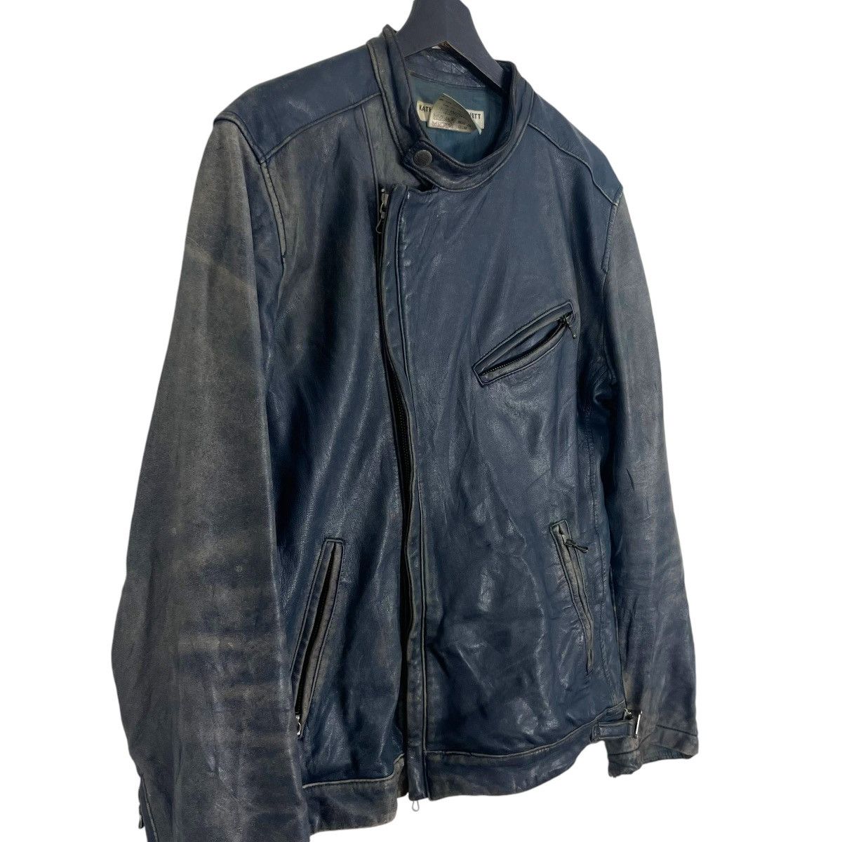 Katharine Hamnett London Vintage Katherine Hamnett London Leather Jacket Double Colar Size US S / EU 44-46 / 1 - 2 Thumbnail